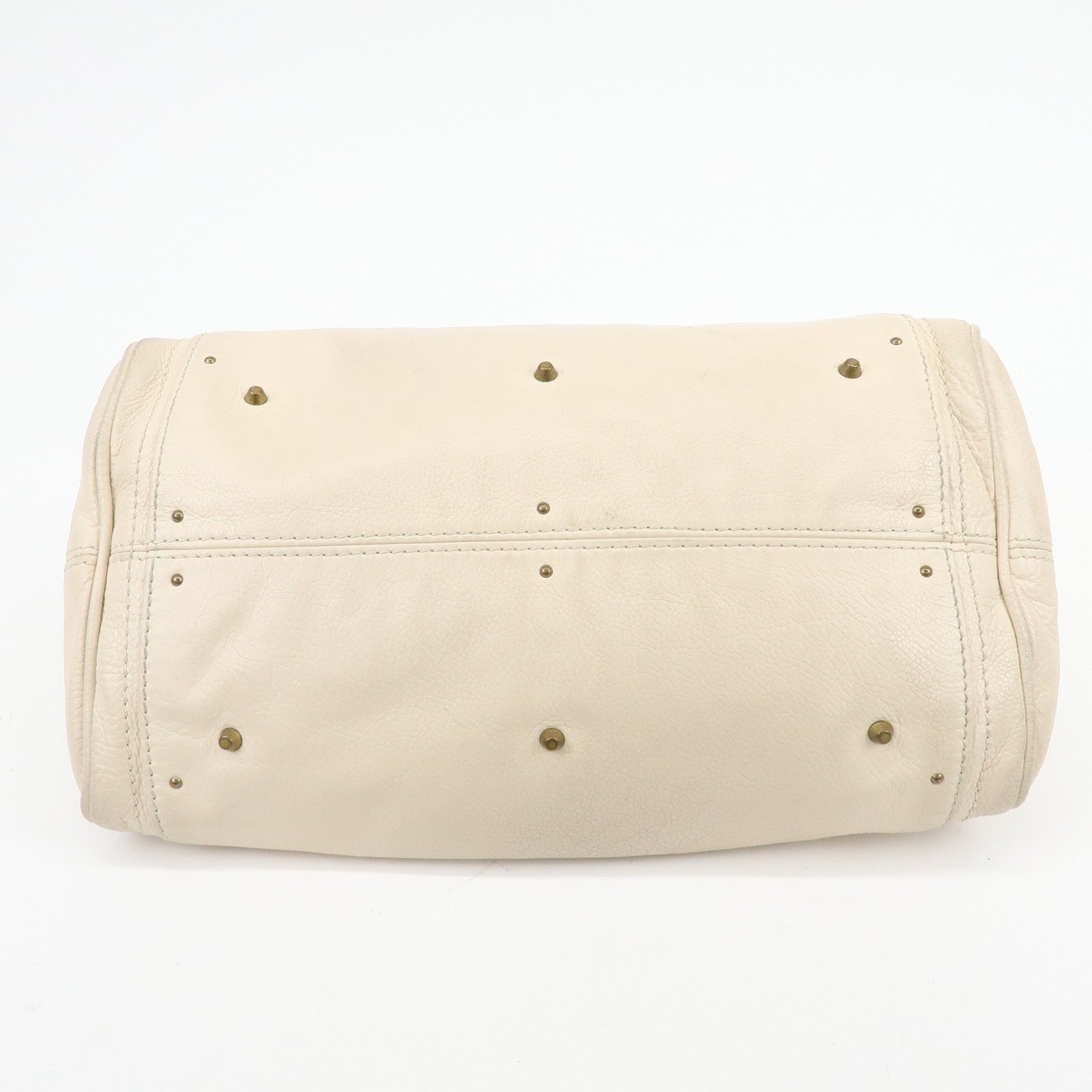 Chloe Paddington Leather Hand Bag Boston Bag Shoulder Bag Ivory