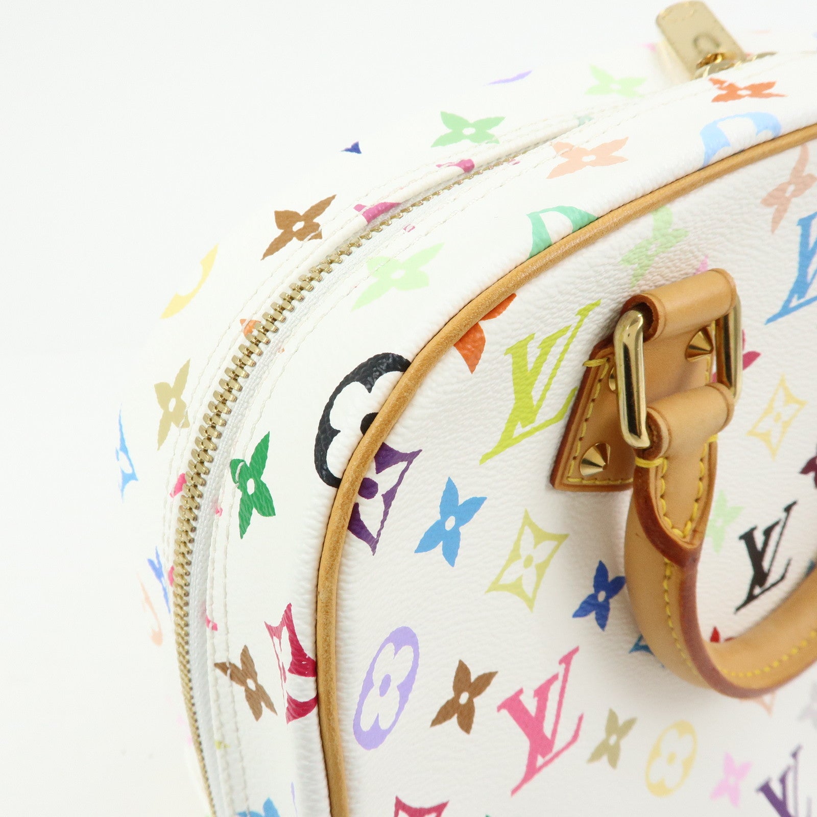 Louis Vuitton Monogram Multicolor Trouville Hand Bag Blanc M92663