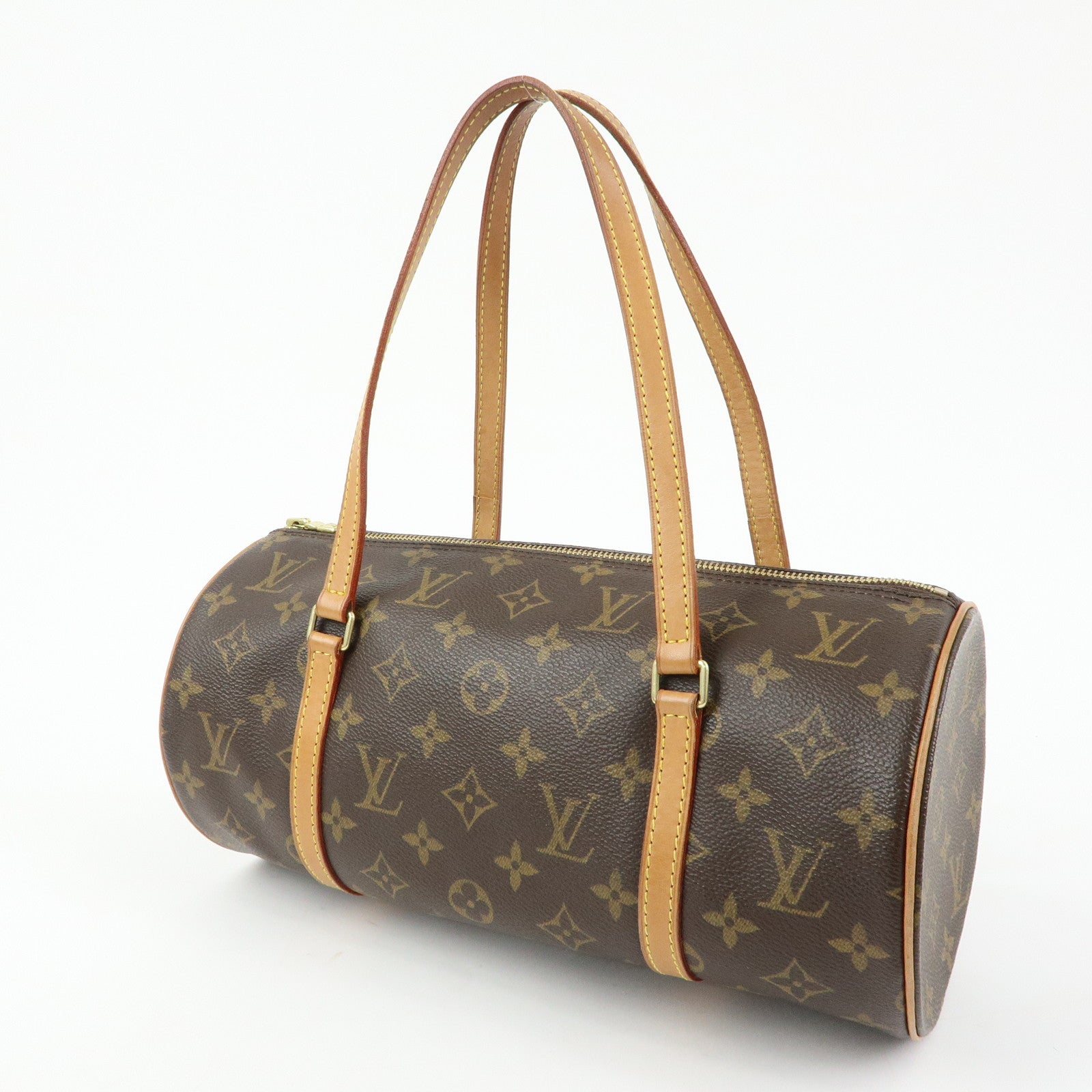 Louis Vuitton Monogram Papillon 30 Hand Bag Brown M51385