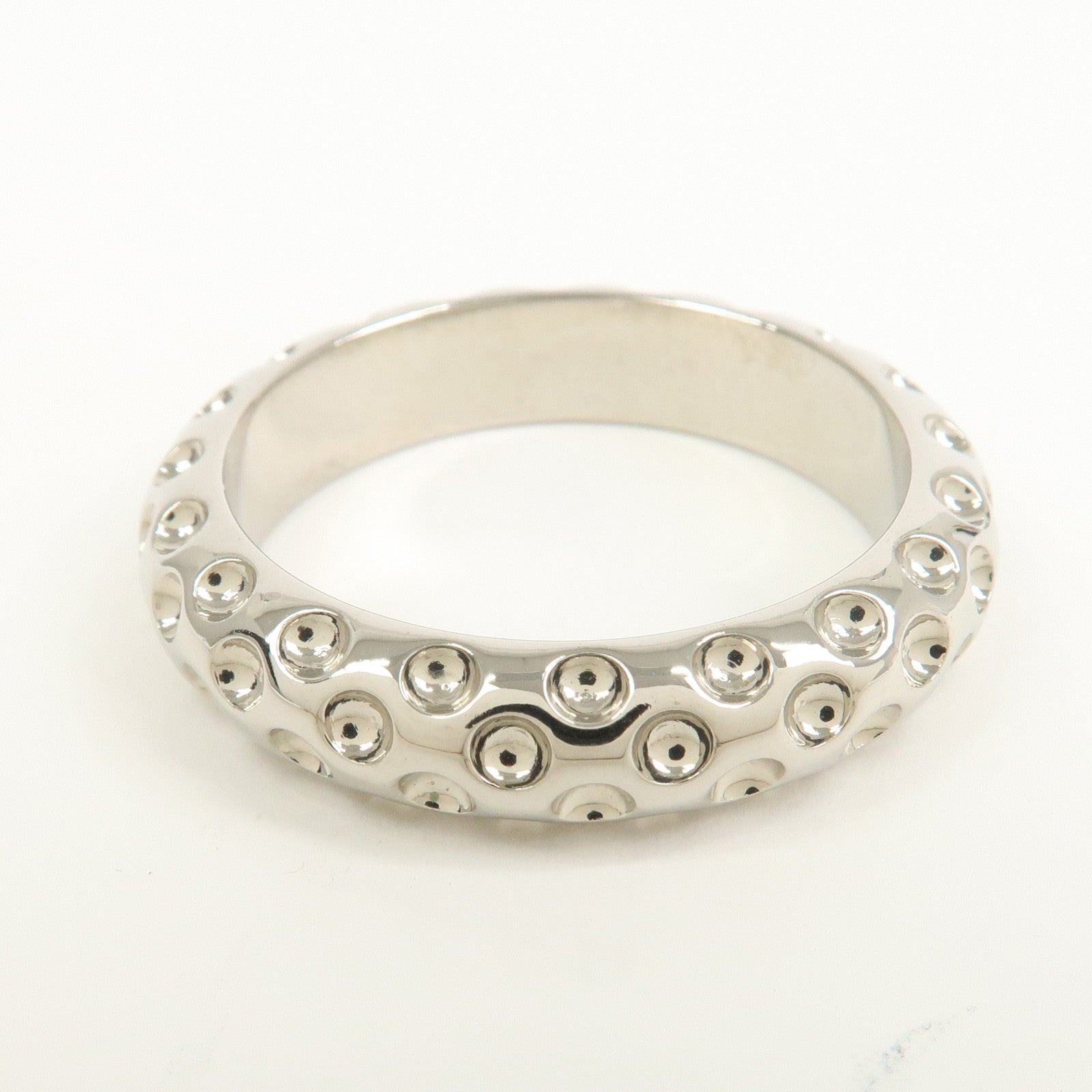 HERMES Metal Scarf Ring Scarf Accessory Silver Dots