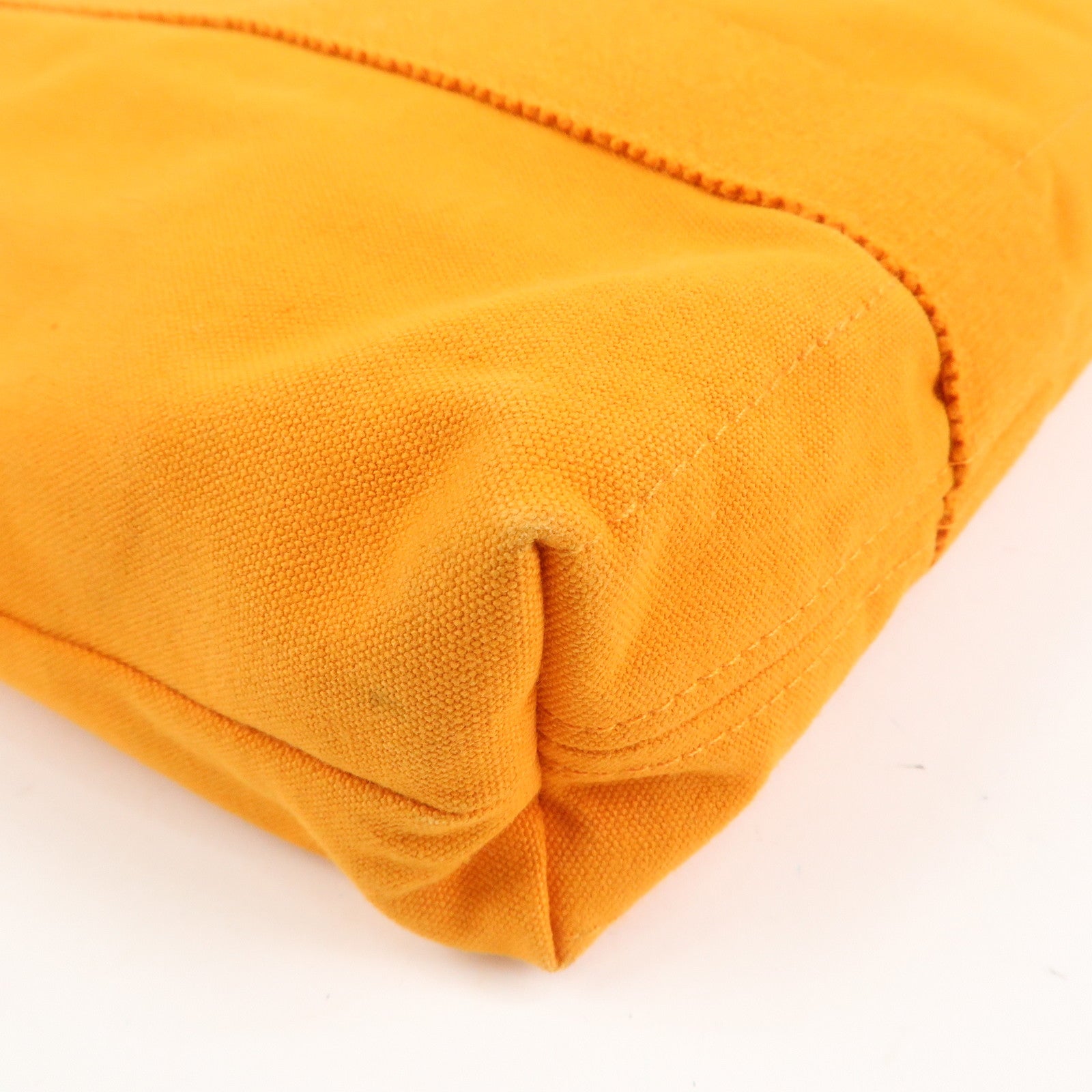 HERMES Fourre Tout Cabas Canvas Hawaii Limited Tote Bag Orange