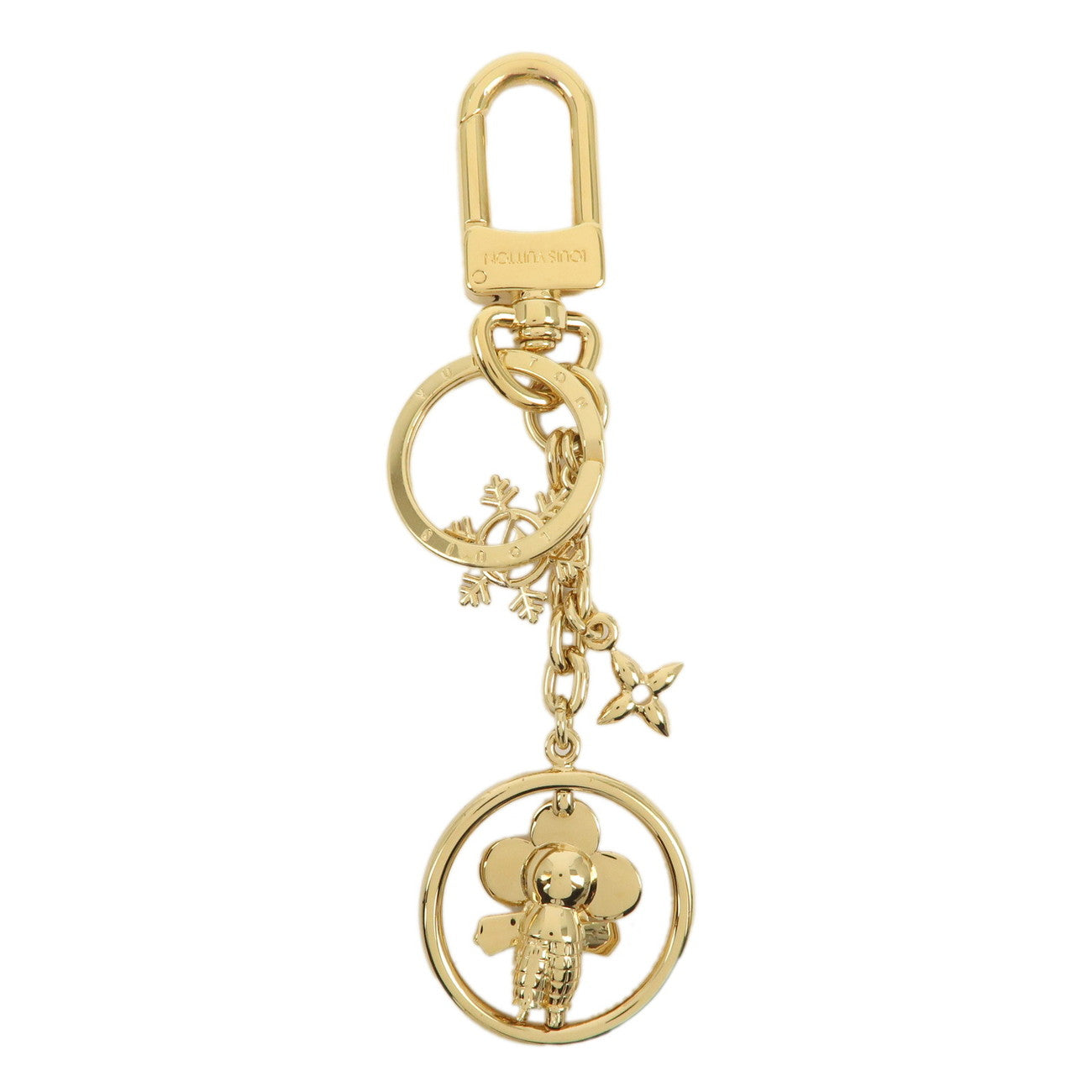 Louis Vuitton Vivienne Ice Skate Bag Charm Key Chain Gold M01444
