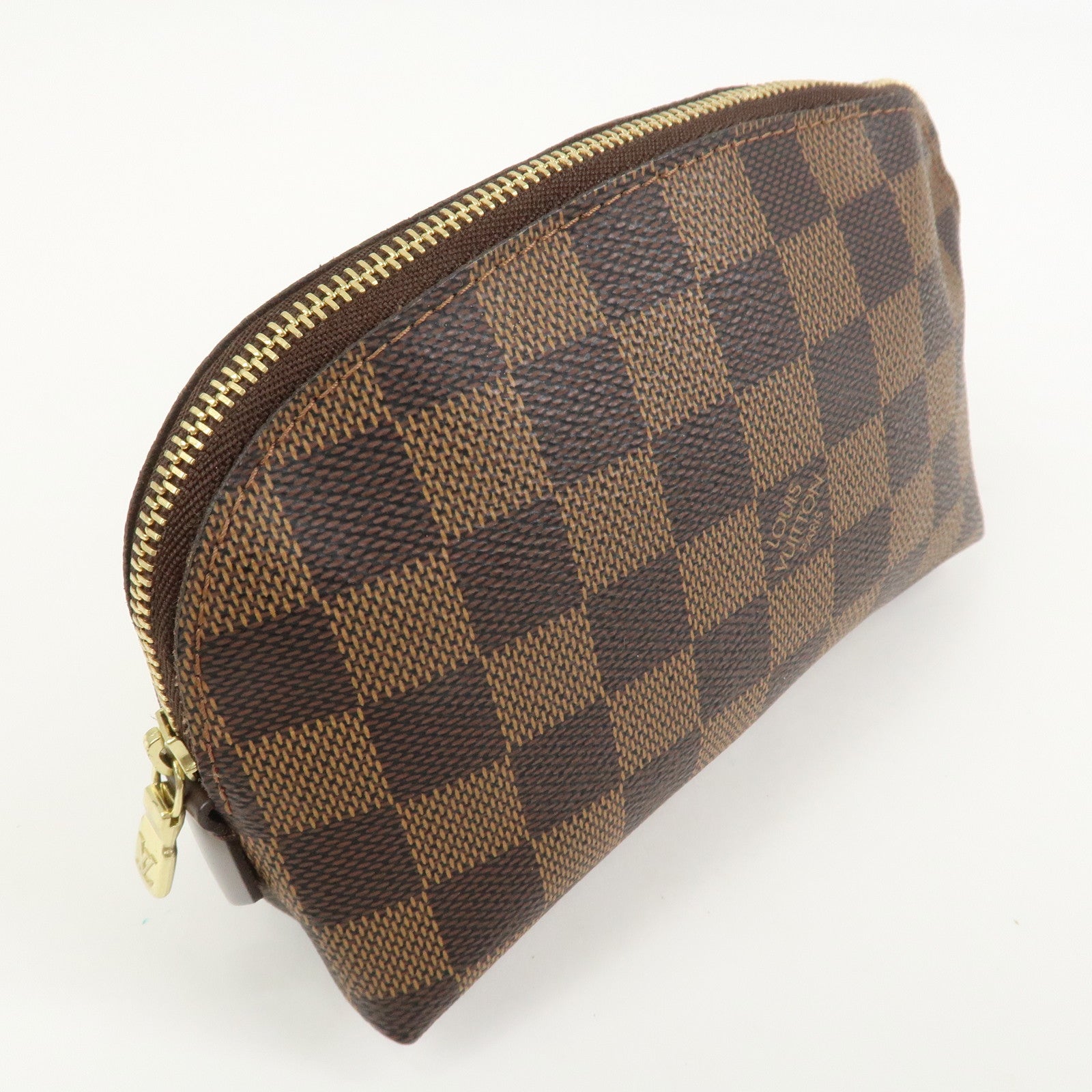 Louis Vuitton Damier Pochette Cosmetic PM Pouch Brown N47516