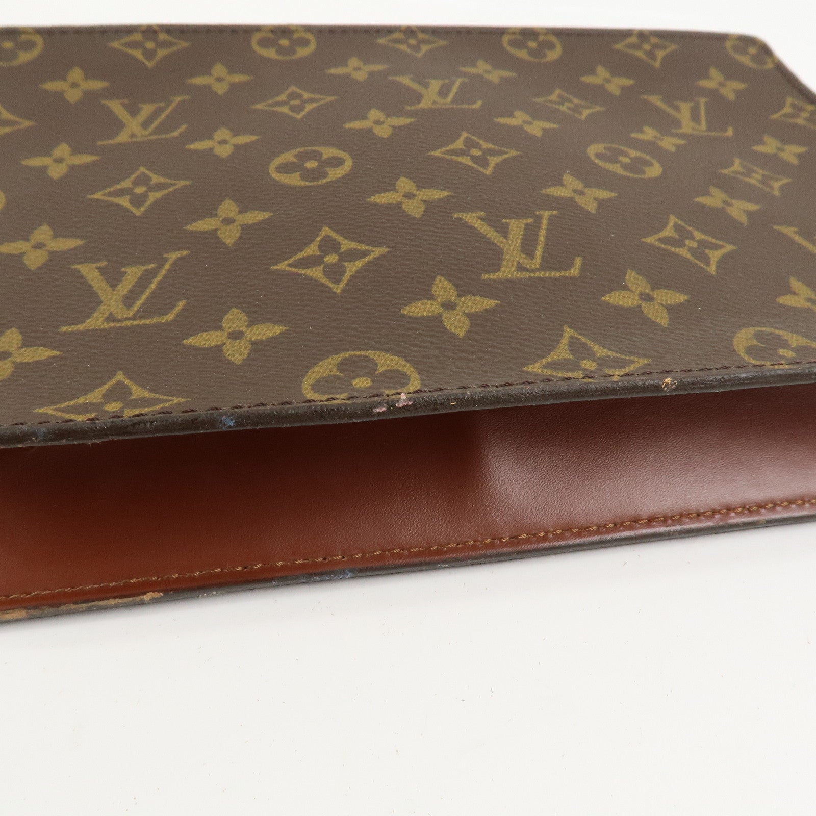 Louis Vuitton Monogram Pochette Homme Clutch Bag Brown M51795