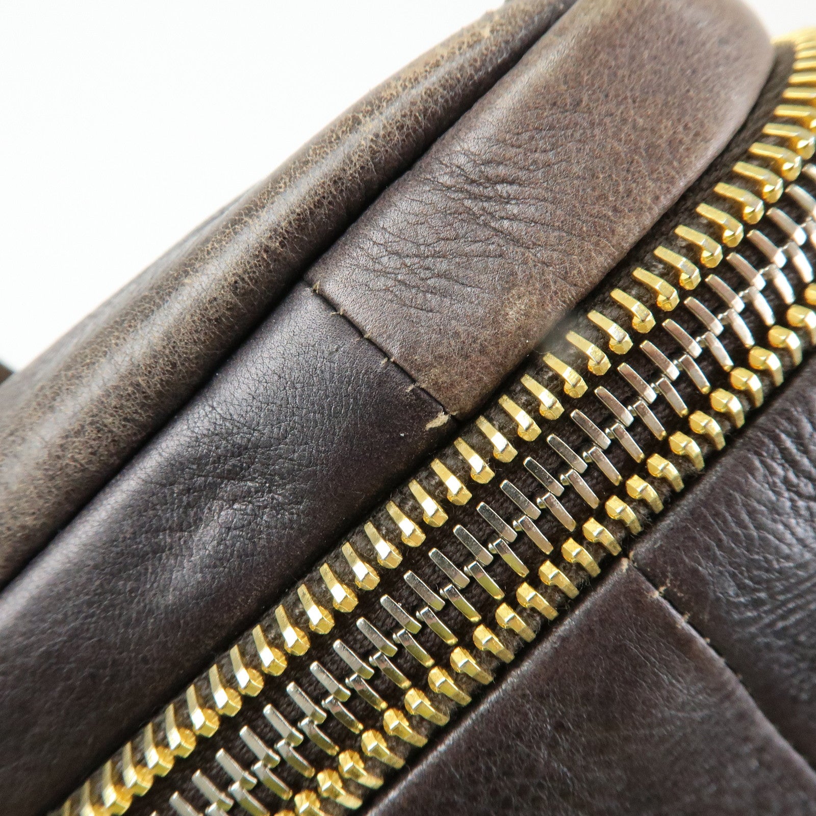 PRADA Logo Leather 2Way Bag Hand Bag Shoulder Bag Brown BL0472