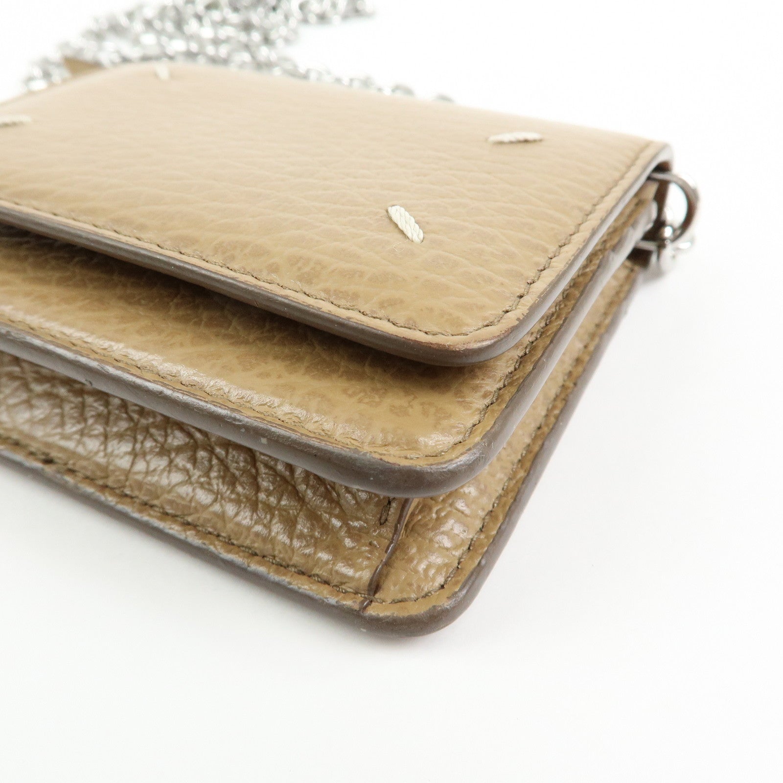 Maison Margiela Calf Leather 4 Stitch Mini Chain Wallet S56UI0148