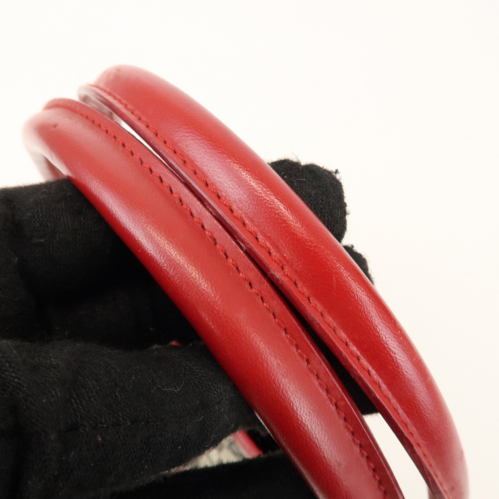 GUCCI Jackie GG Canvas Leather Shoulder Bag Beige Red 002.1068