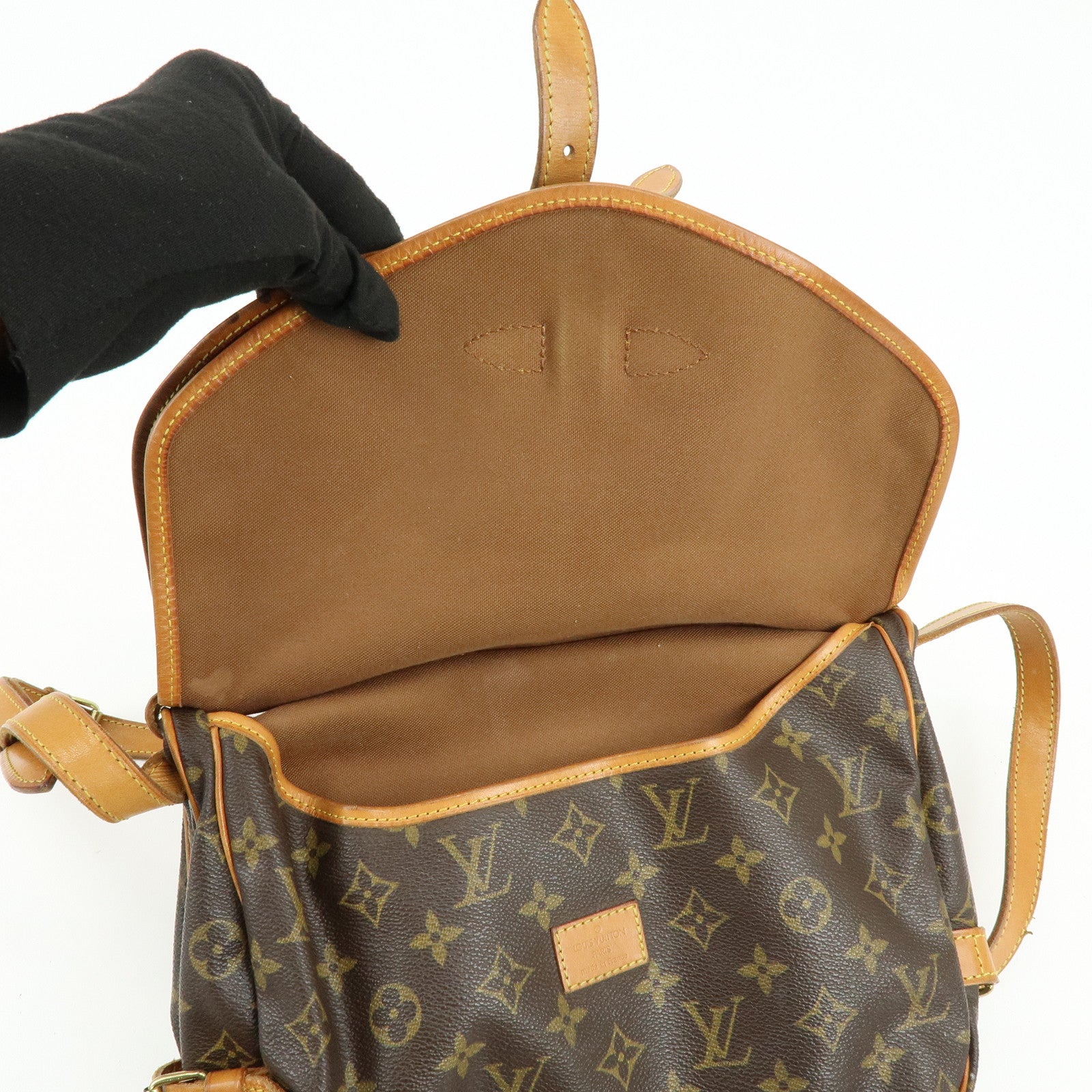 Louis Vuitton Monogram Saumur 30 Canvas Shoulder Bag Brown M42256