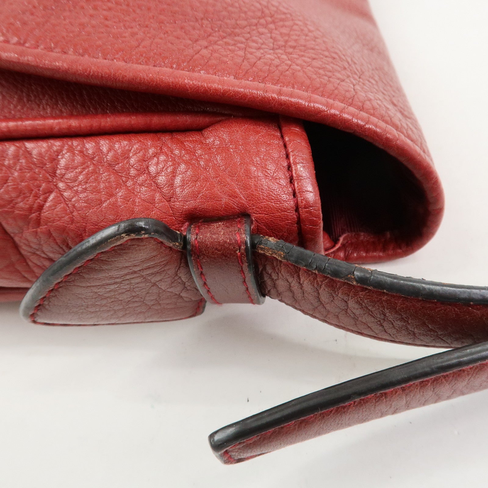 LOEWE Heritage Leather Shoulder Bag Crossbody Bag Red