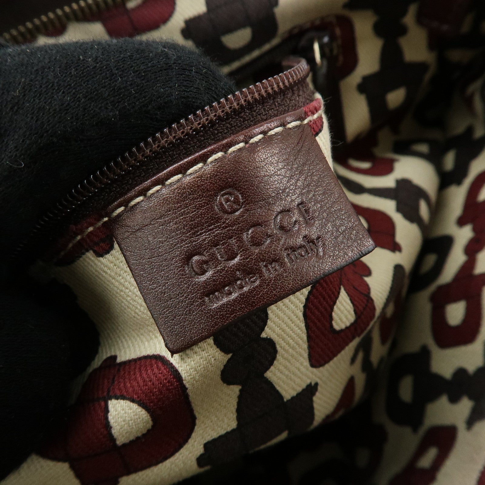 GUCCI Abbey Guccissima Leather Shoulder Bag Dark Brown 131326