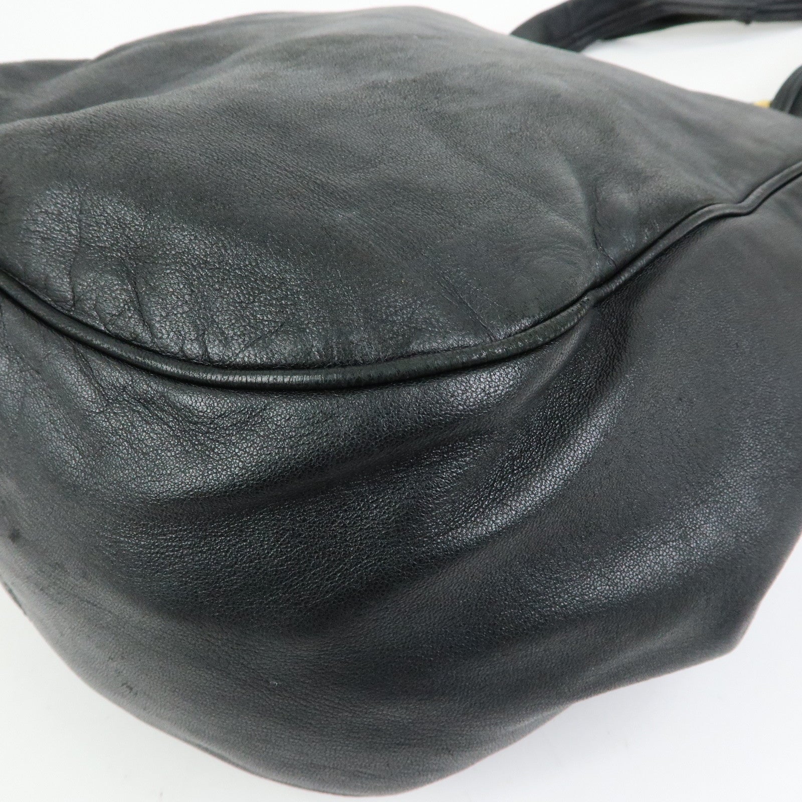 LOEWE Anagram Nappa Leather Hand Bag Shoulder Bag Black
