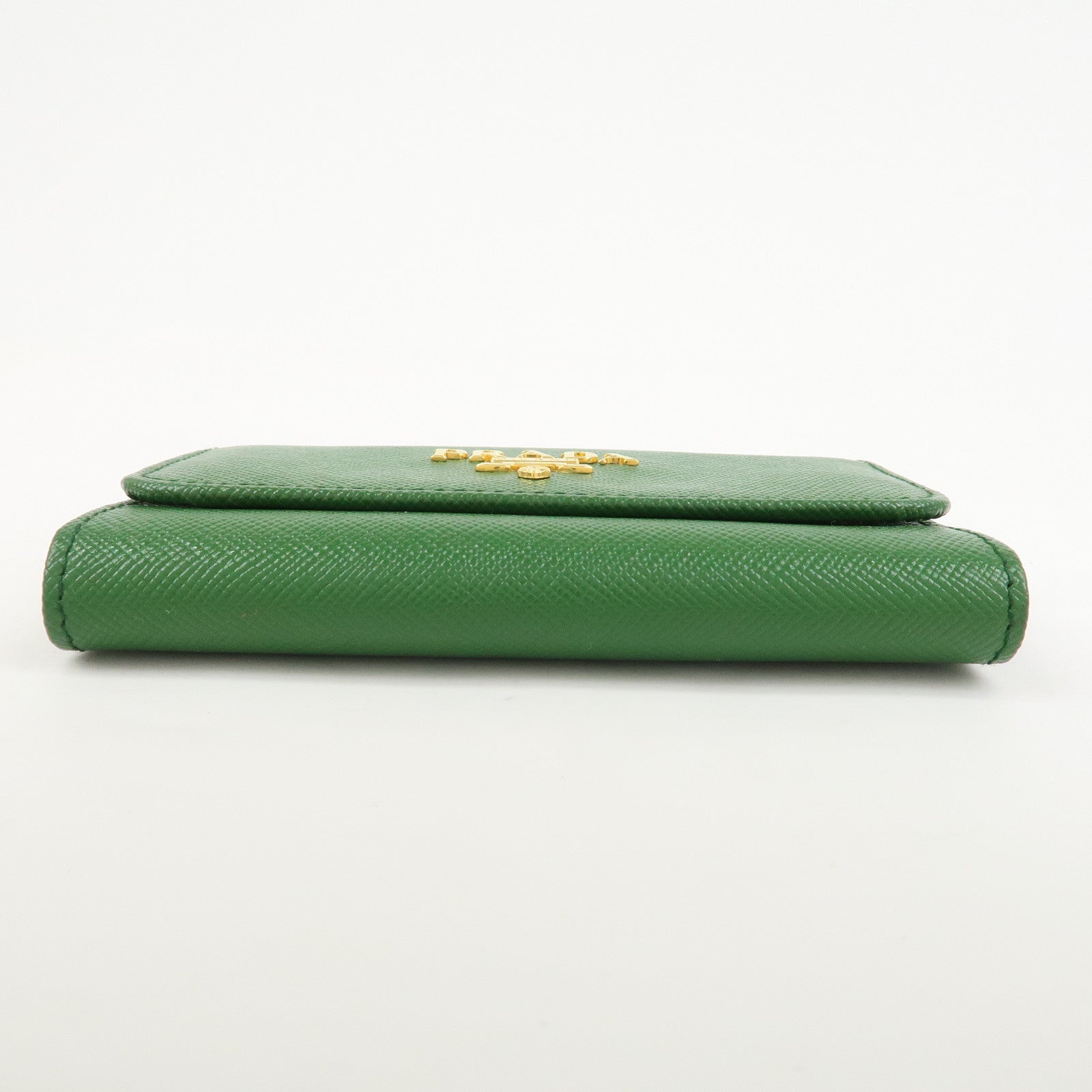 PRADA Logo Saffiano Leather 6 Rings Key Case Green 1M0222