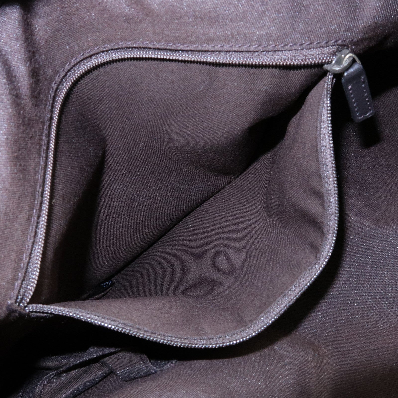 GUCCI GG Nylon Leather Chain Tote Bag Shoulder Bag Brown 196750