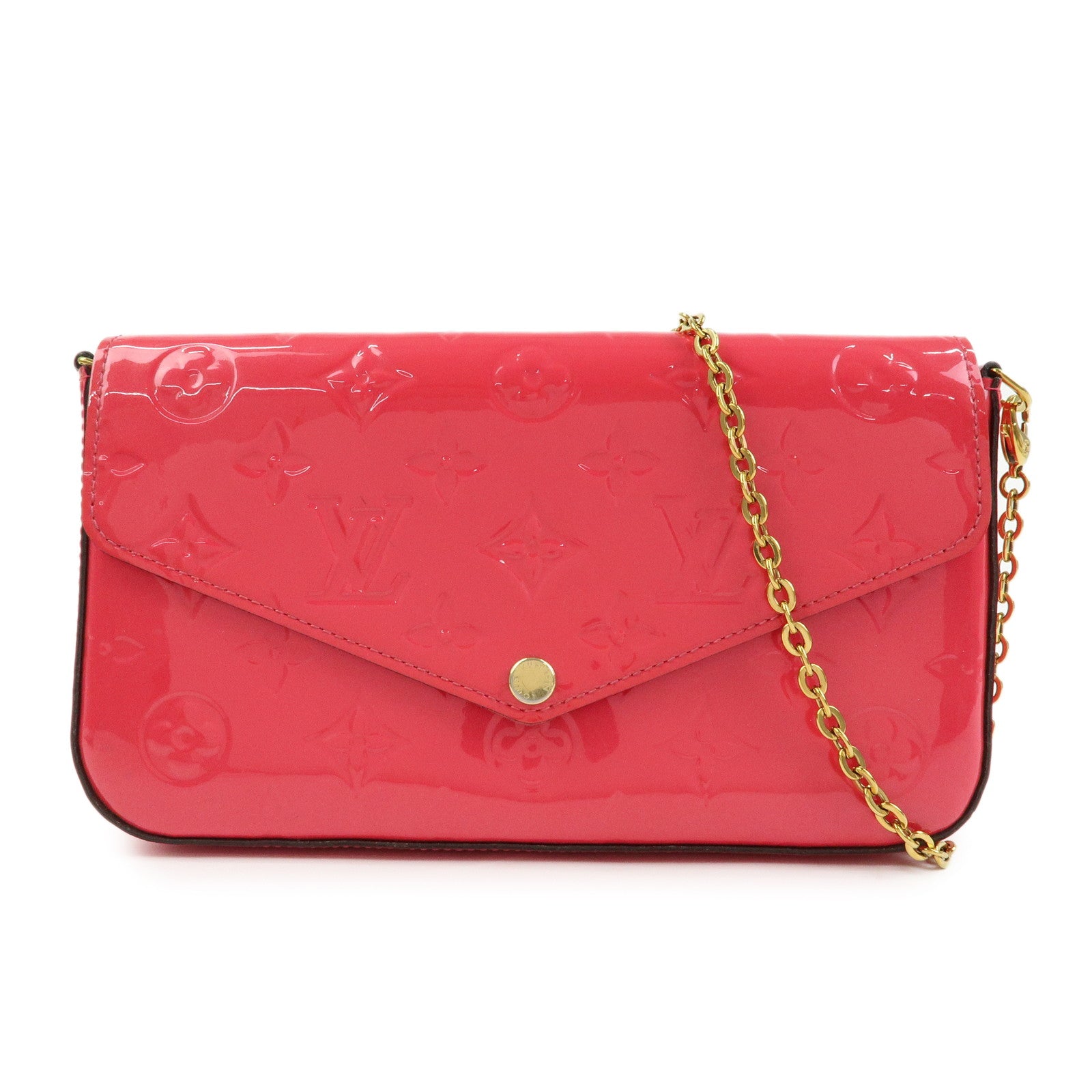 Louis Vuitton Monogram Vernis Leather Pochette Felicie Pink M61787