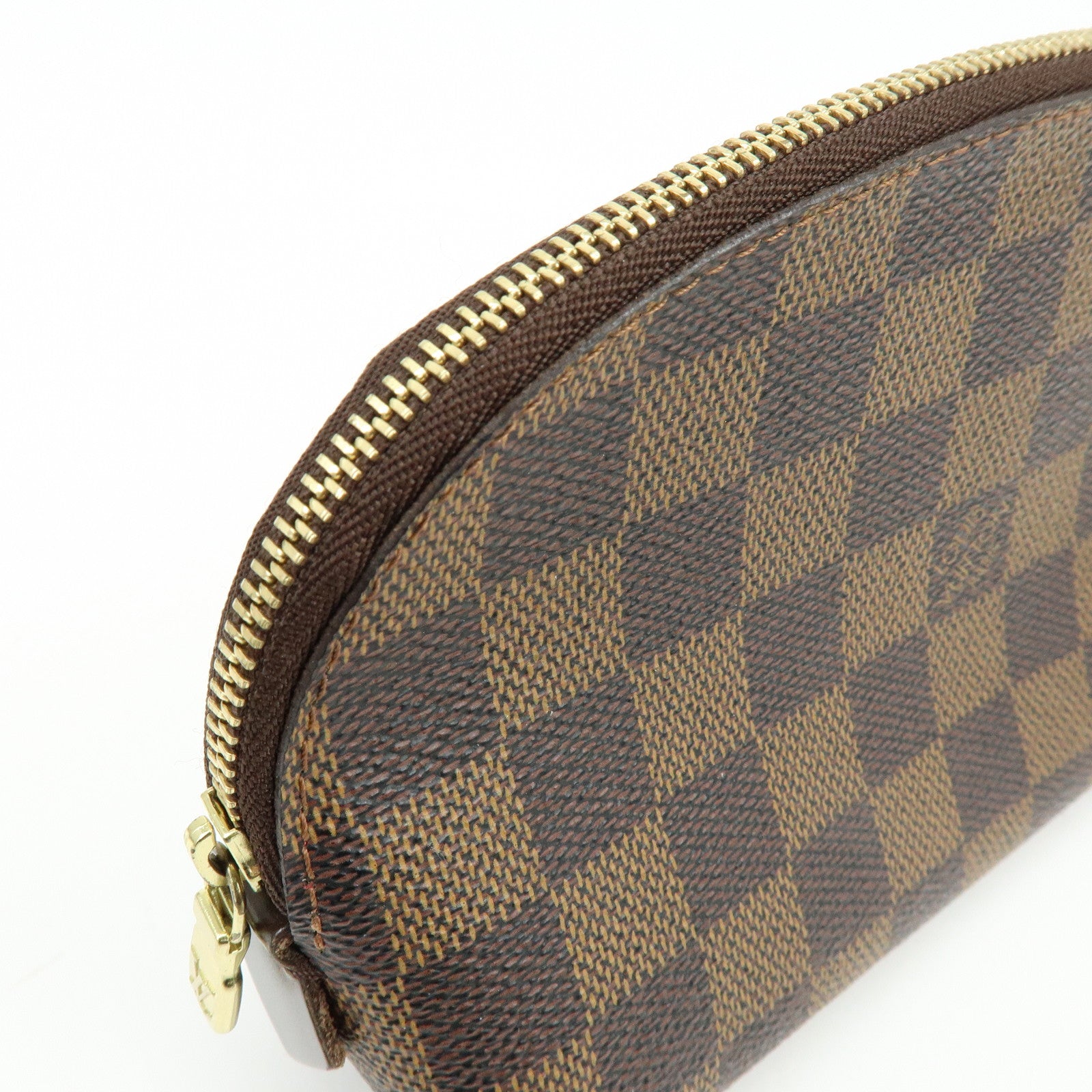 Louis Vuitton Damier Pochette Cosmetic PM Pouch Brown N47516