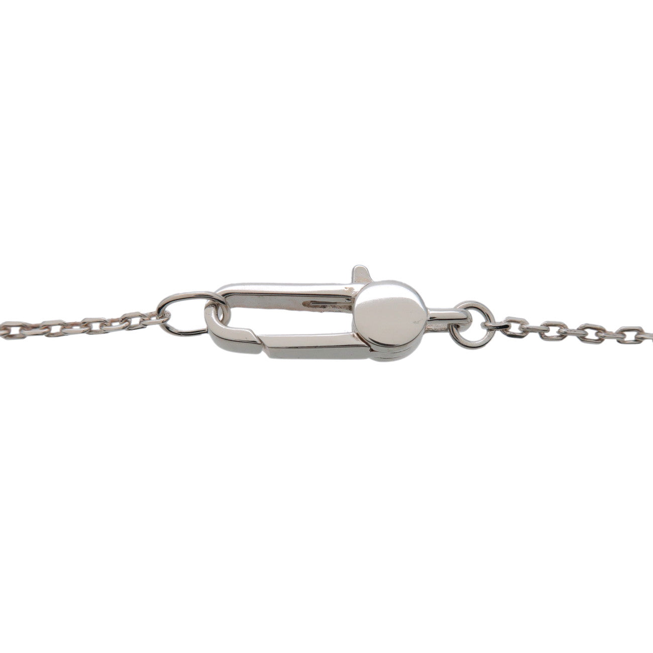 GUCCI Logo Heart Plate Necklace SV925 Silver