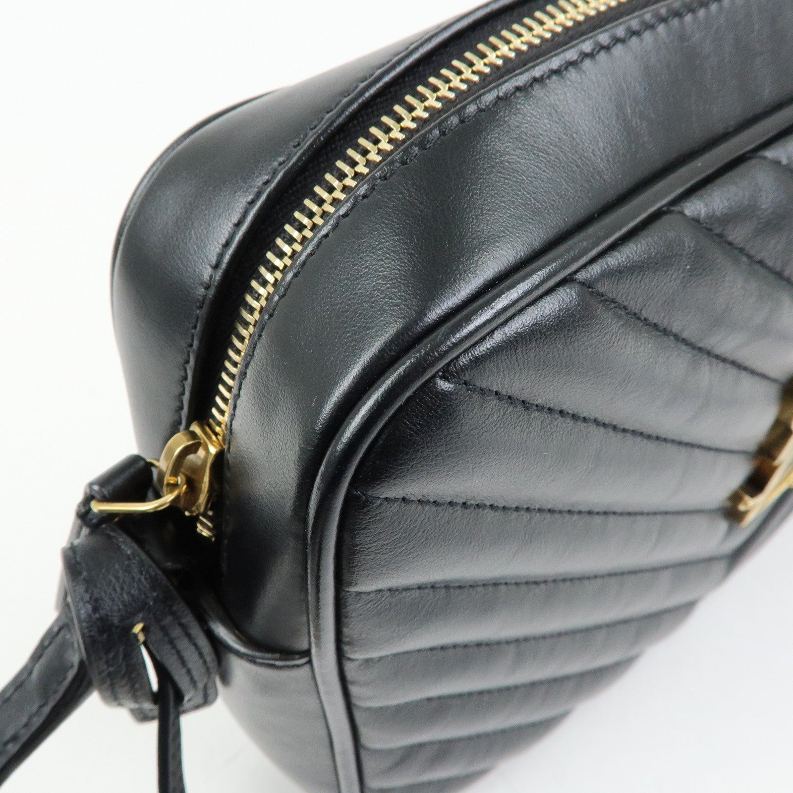 SAINT LAURENT PARIS Cassandra Shoulder Crossbody Bag Black 612544