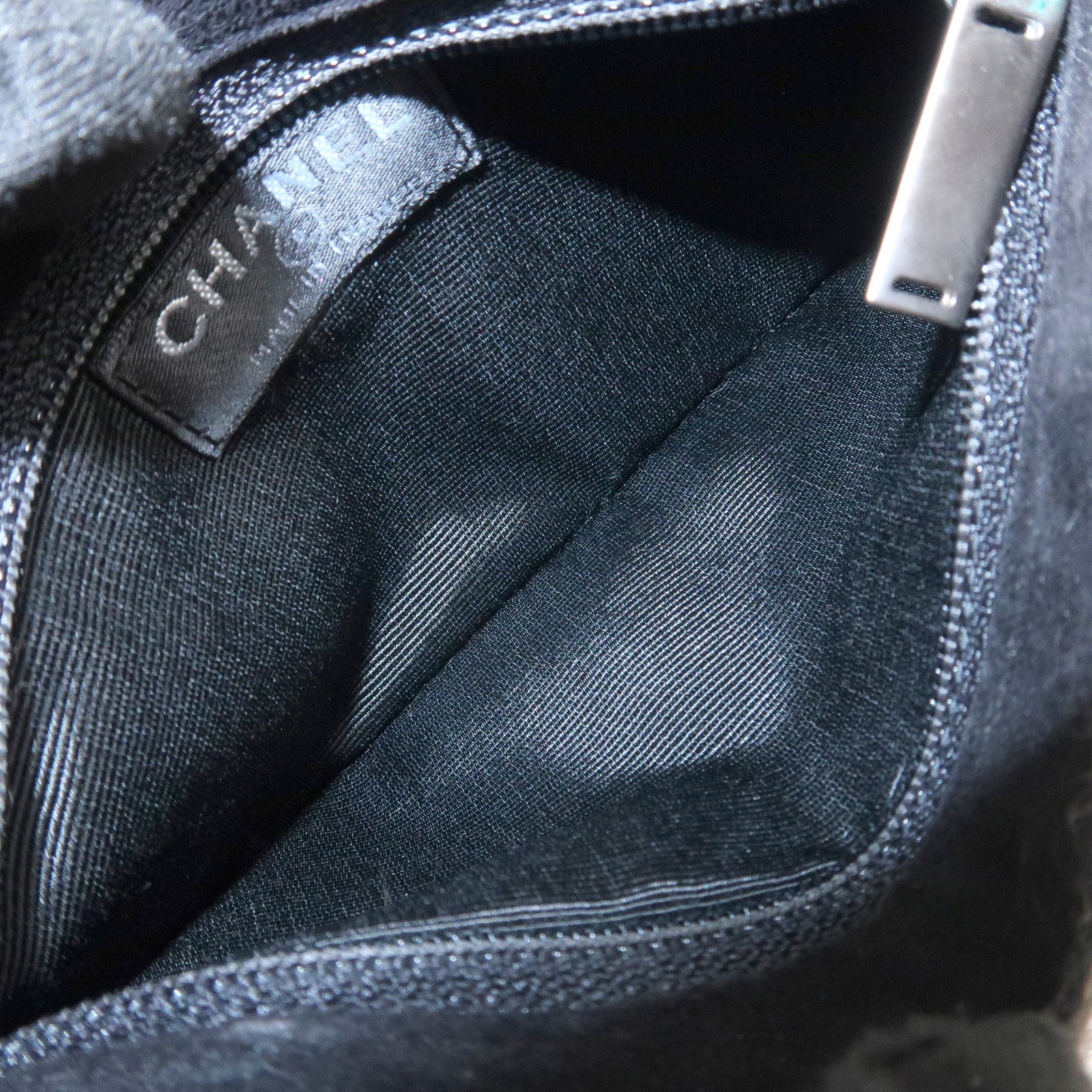 CHANEL COCO Mark Fur Suede Tote Bag Hand Bag Brown Black