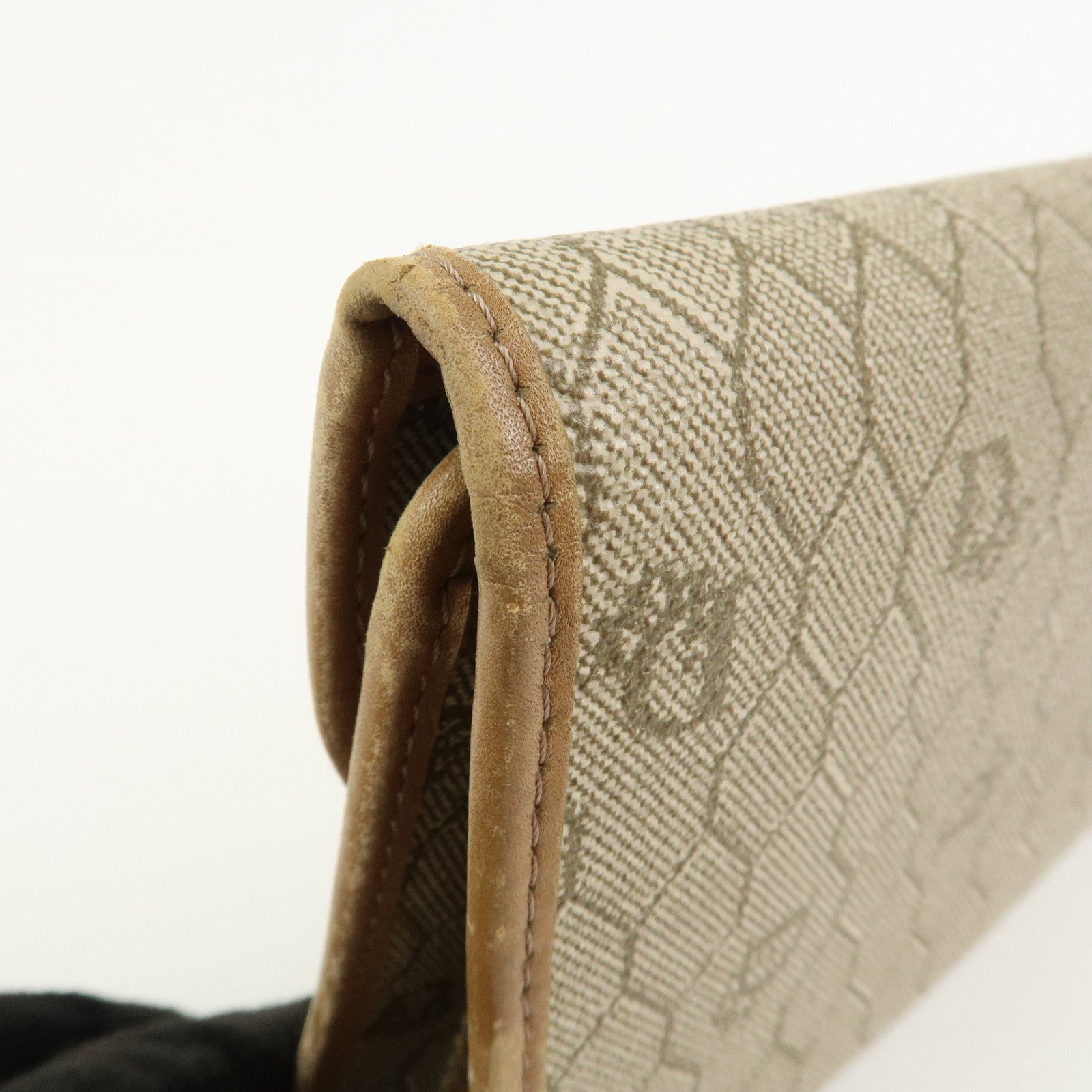 Christian Dior Honeycomb PVC Leather Chain Shoulder Bag Beige