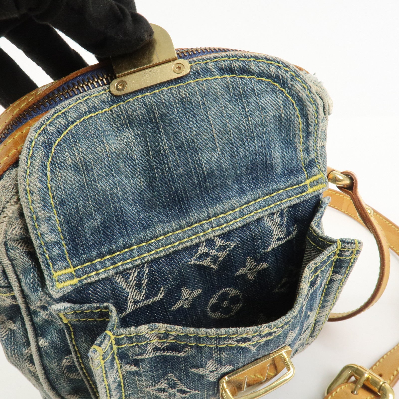 Louis Vuitton Monogram Denim Camera Bag Shoulder Bag Blue M95348