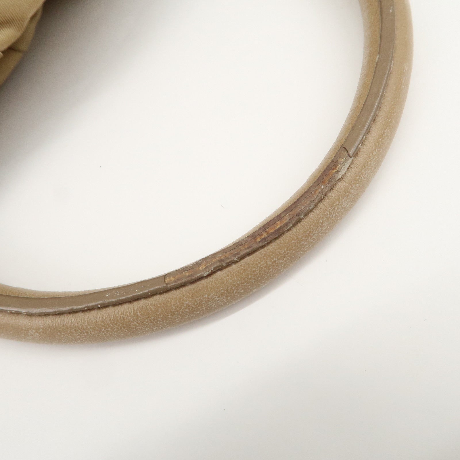 PRADA Logo Nylon Leather 2Way Shoulder Bag Hand Bag Beige BN1407