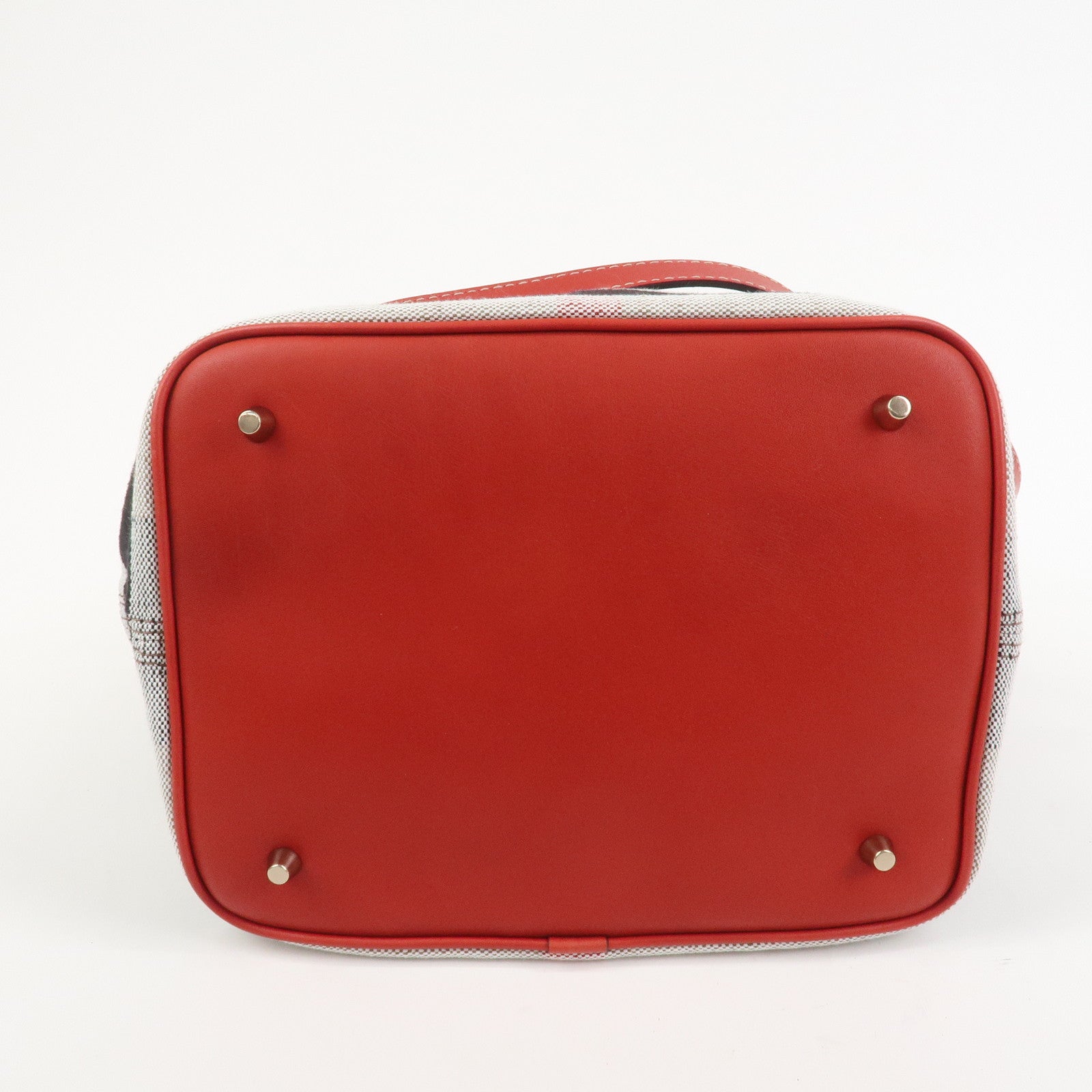 Burberry Ashby Canvas Leather 2Way Bag Shoulder Bag Brown Red