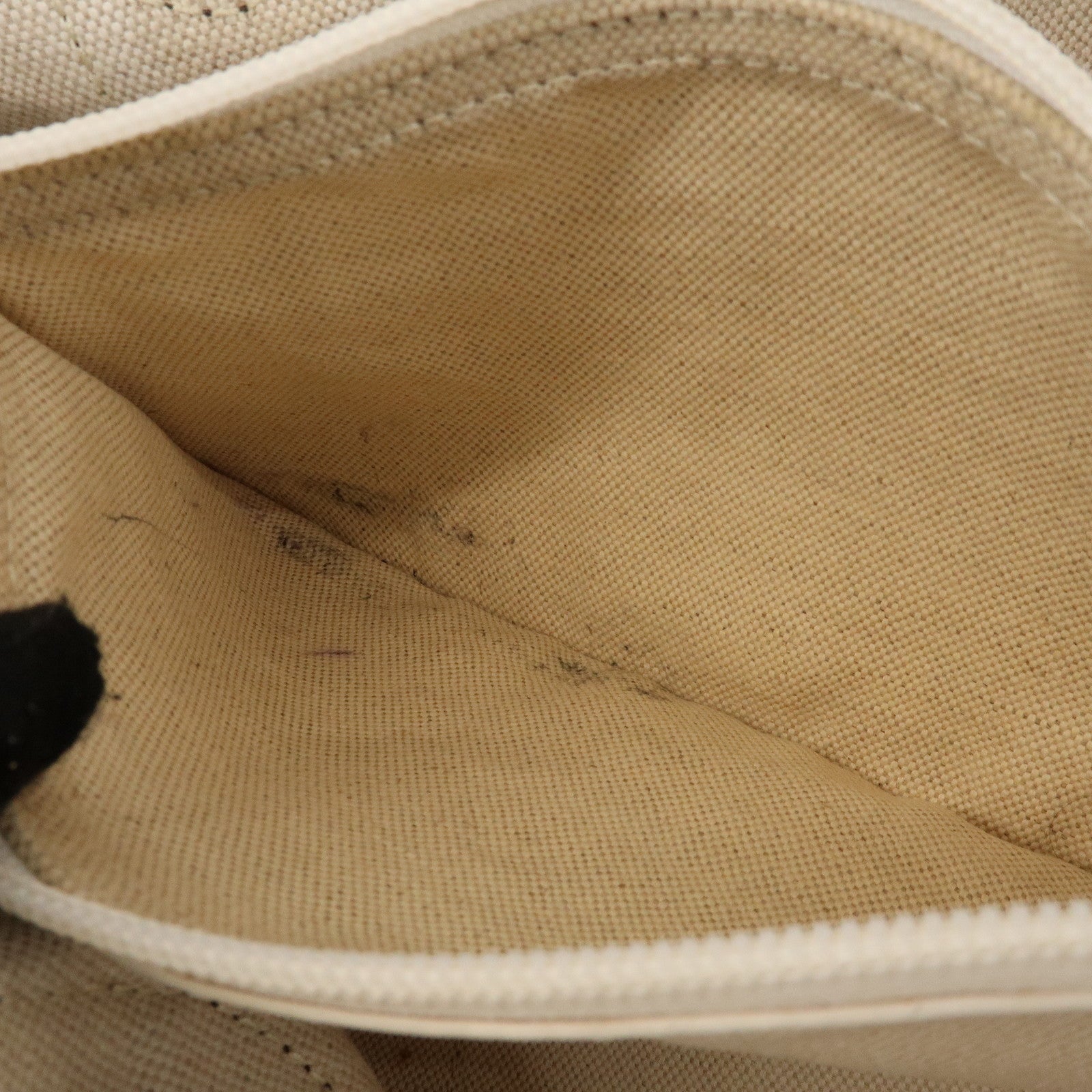 CELINE C Macadam PVC Nylon Leather Tote Bag Hand Bag Brown Beige