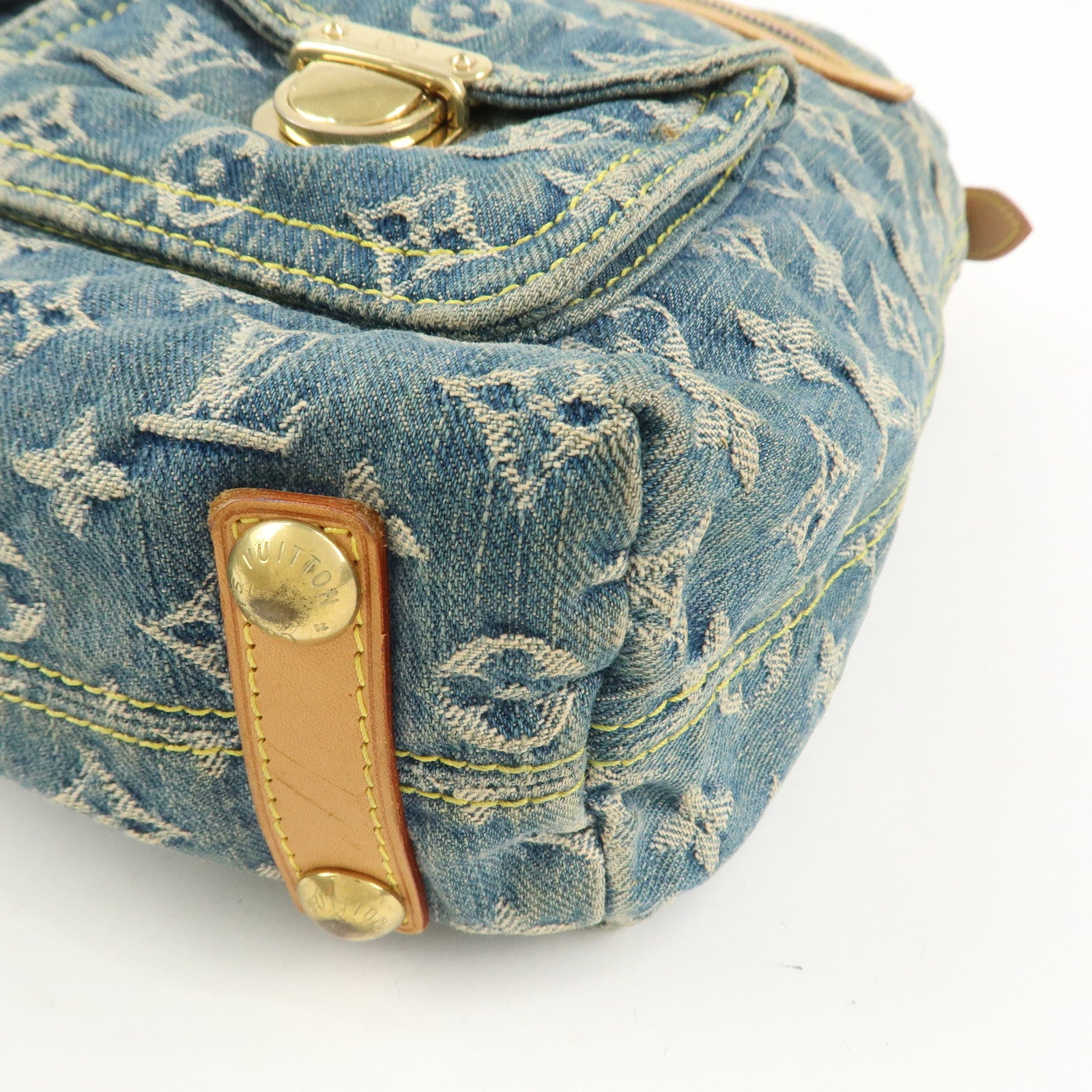 Louis Vuitton Monogram Denim Baggy GM Shoulder Bag Blue M95048