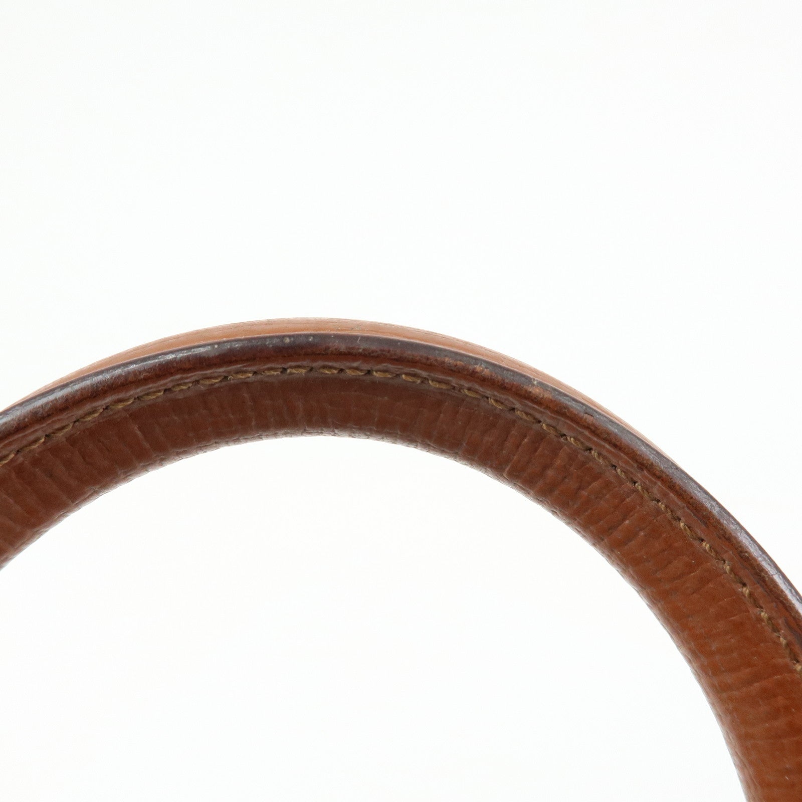 CELINE Triomphe Leather Boston Bag Hand Bag Brown