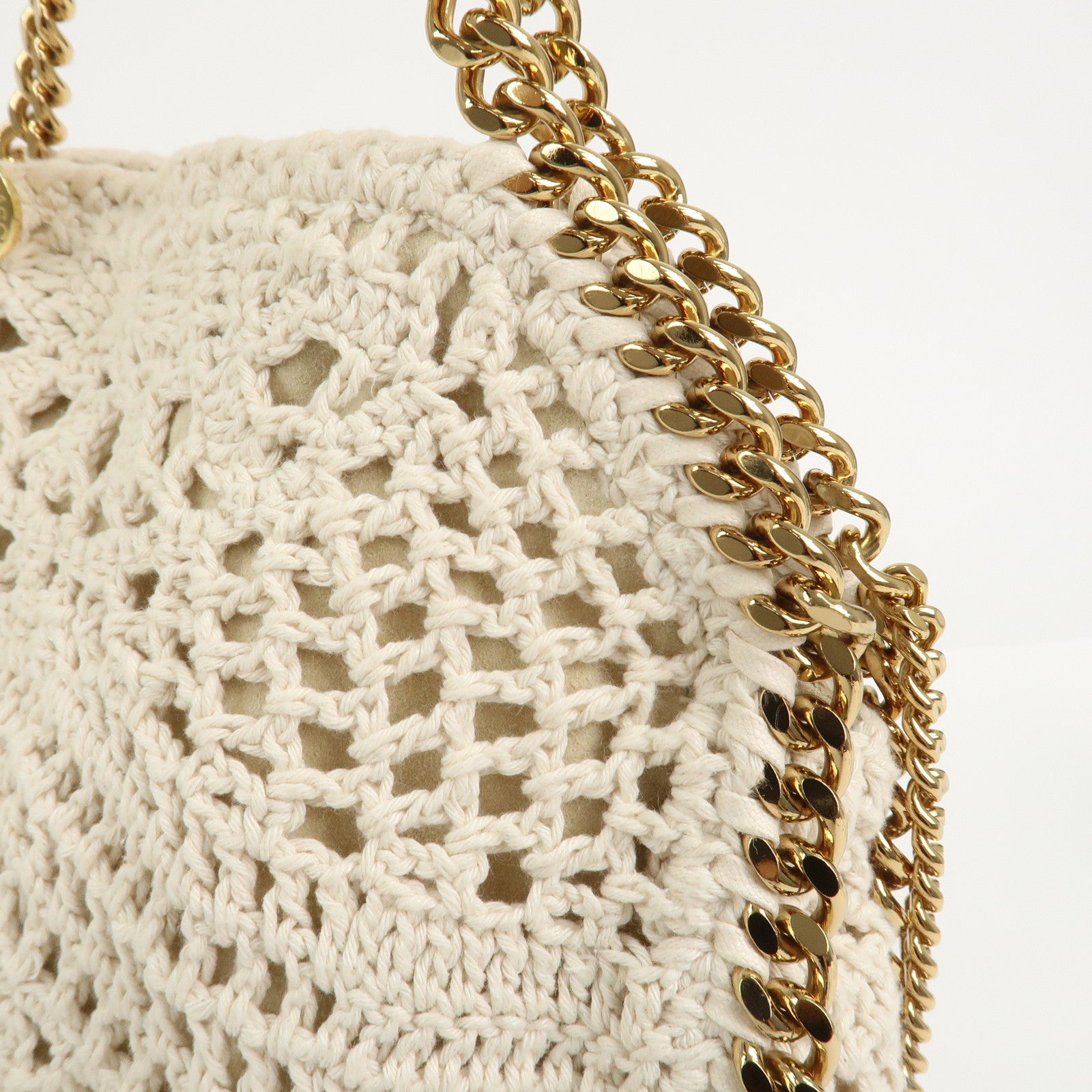 STELLA MCCARTNEY Falabella Cotton 2Way Bag Shoulder Bag Ivory