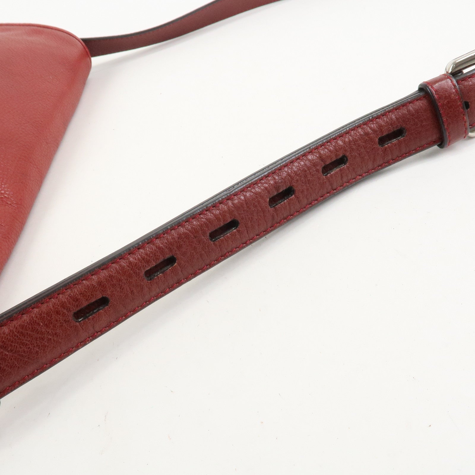 LOEWE Heritage Leather Shoulder Bag Crossbody Bag Red