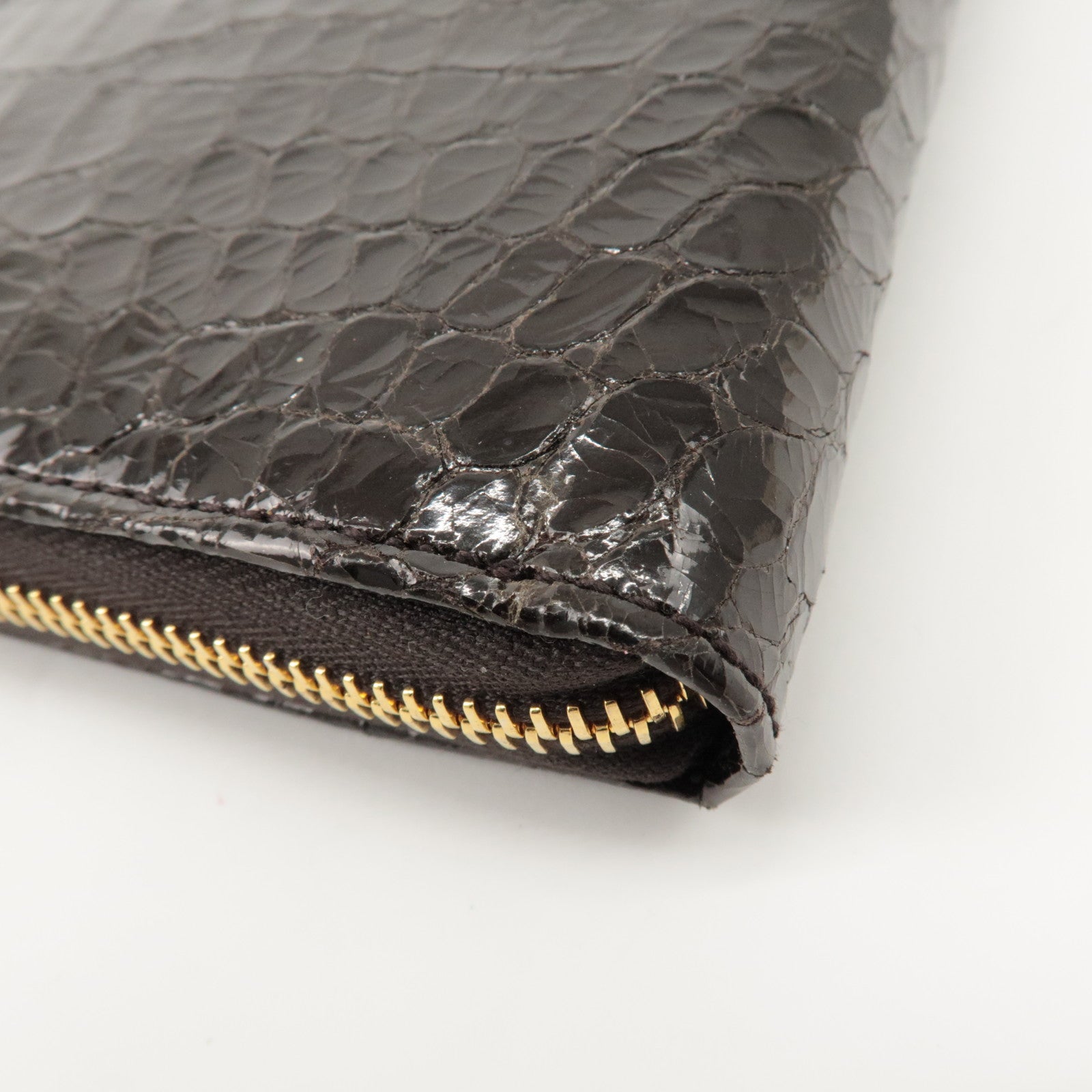 MIU MIU Logo Leather Agenda Panner Cover Gold HDW Black Used