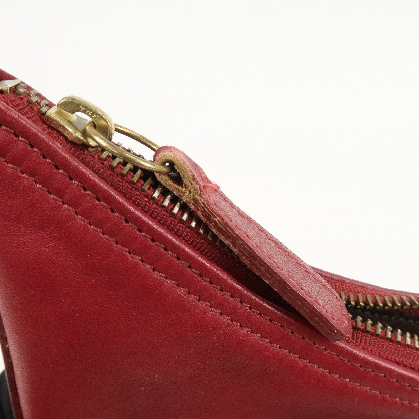 COACH Leather Shoulder Bag Hand Bag Red
