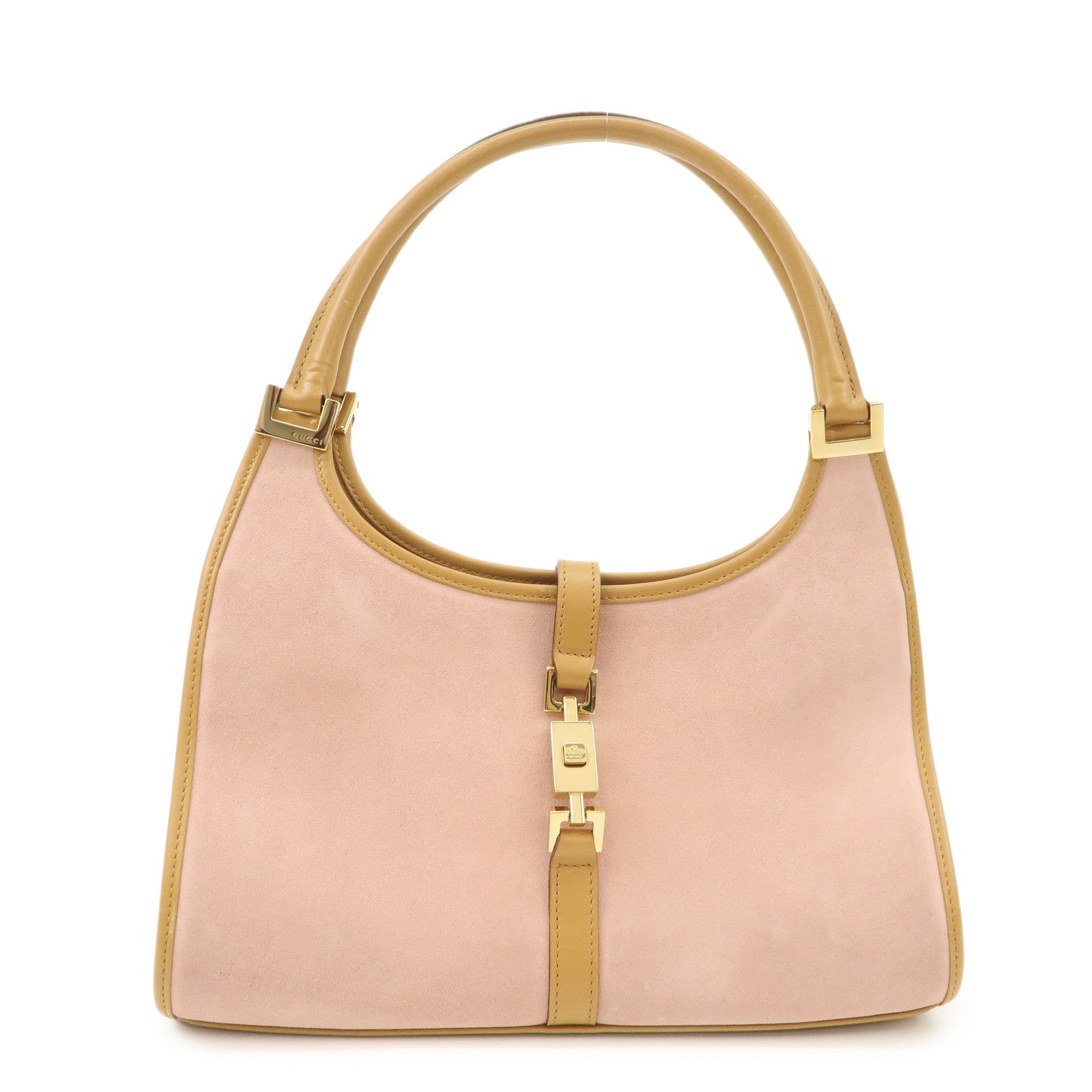 GUCCI Jackie Suede Leather Shoulder Bag Hand Bag Pink 002.1068