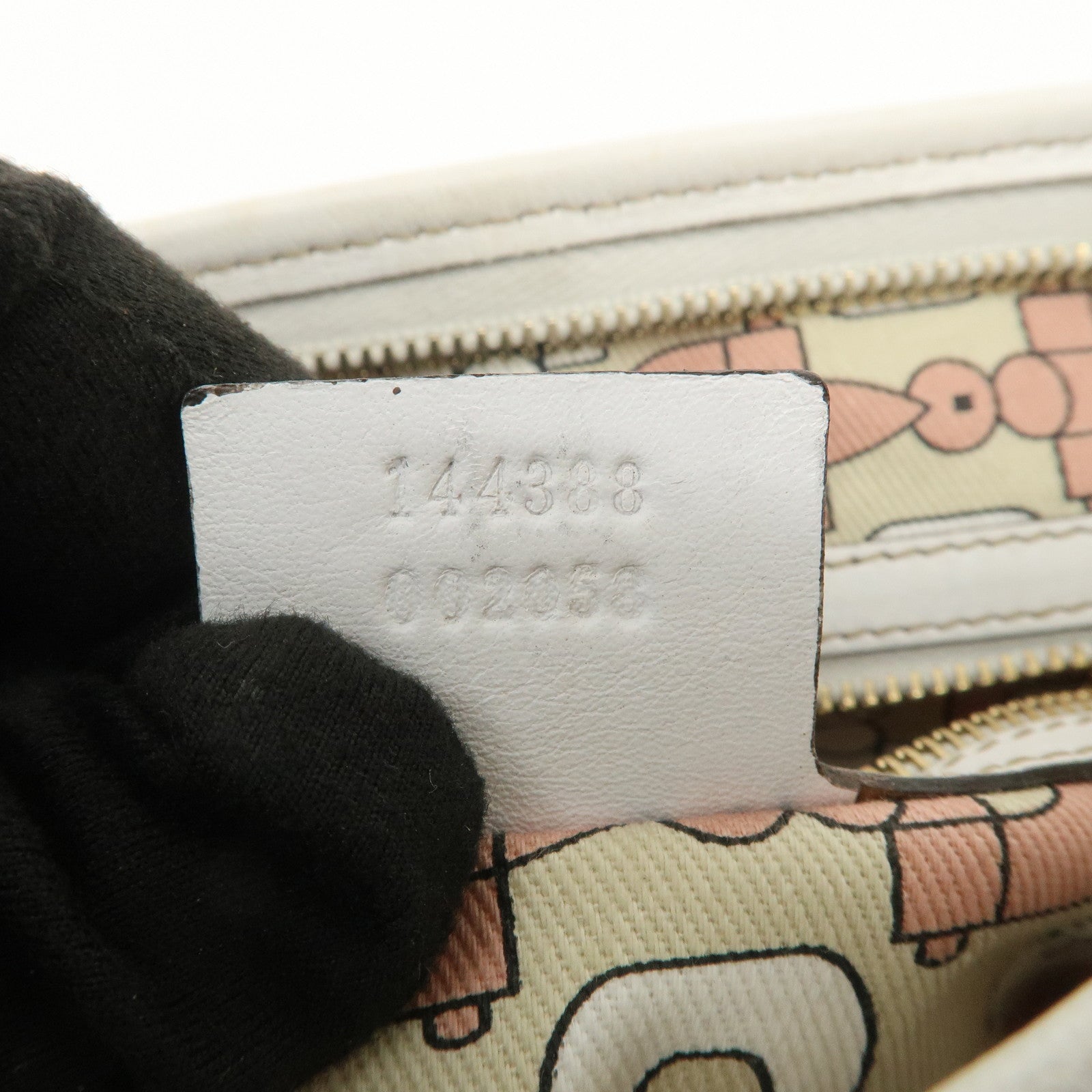 GUCCI Sherry GG Canvas Leather Shoulder Bag Beige Pink 144388