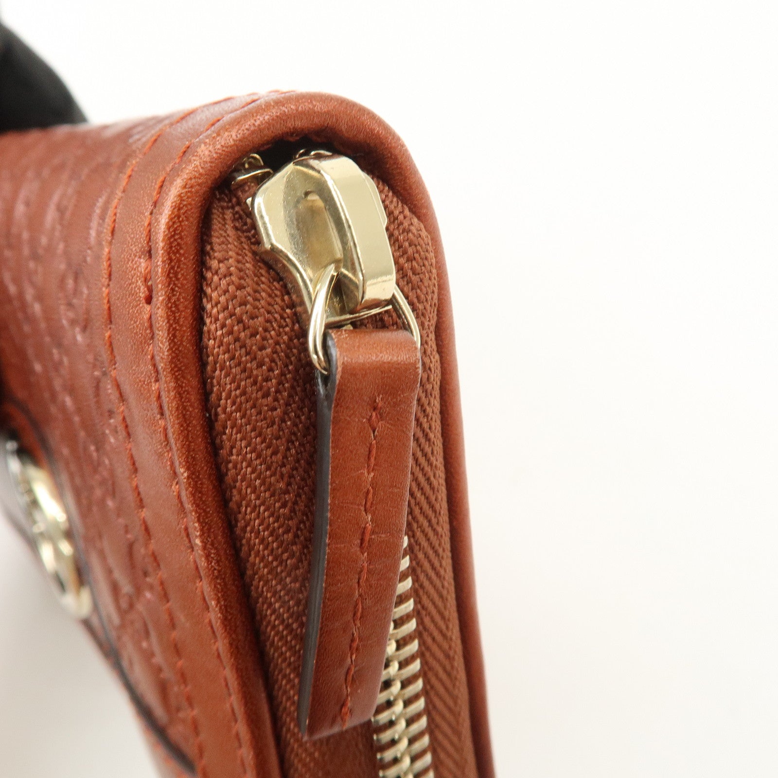 GUCCI Sukey Interlocking G Micro Guccissima Zippy Wallet 308012