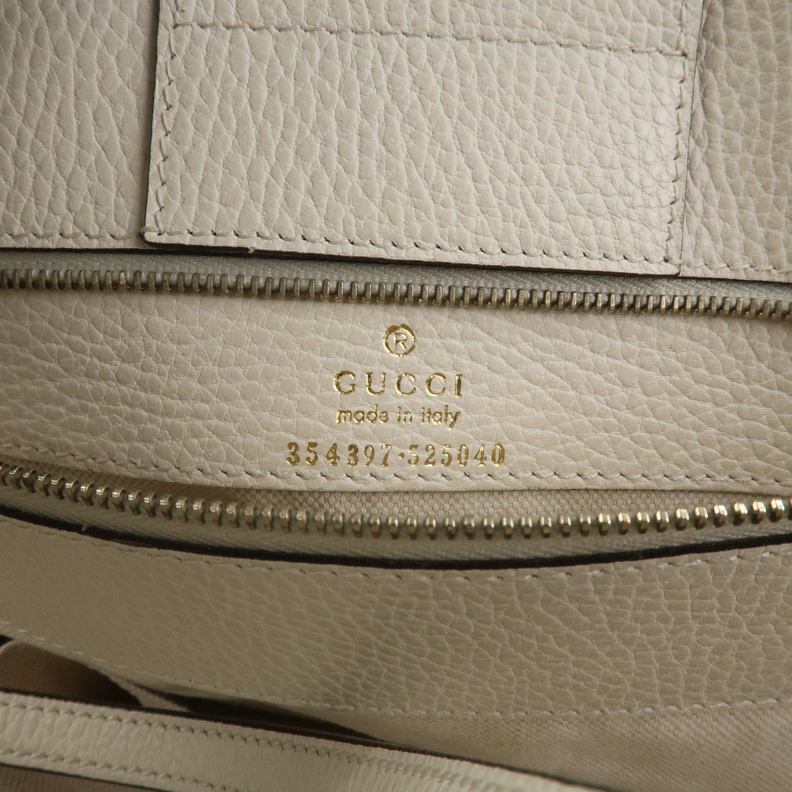 GUCCI Interlocking G Swing Large Tote Bag Shoulder Bag Ivory 354397