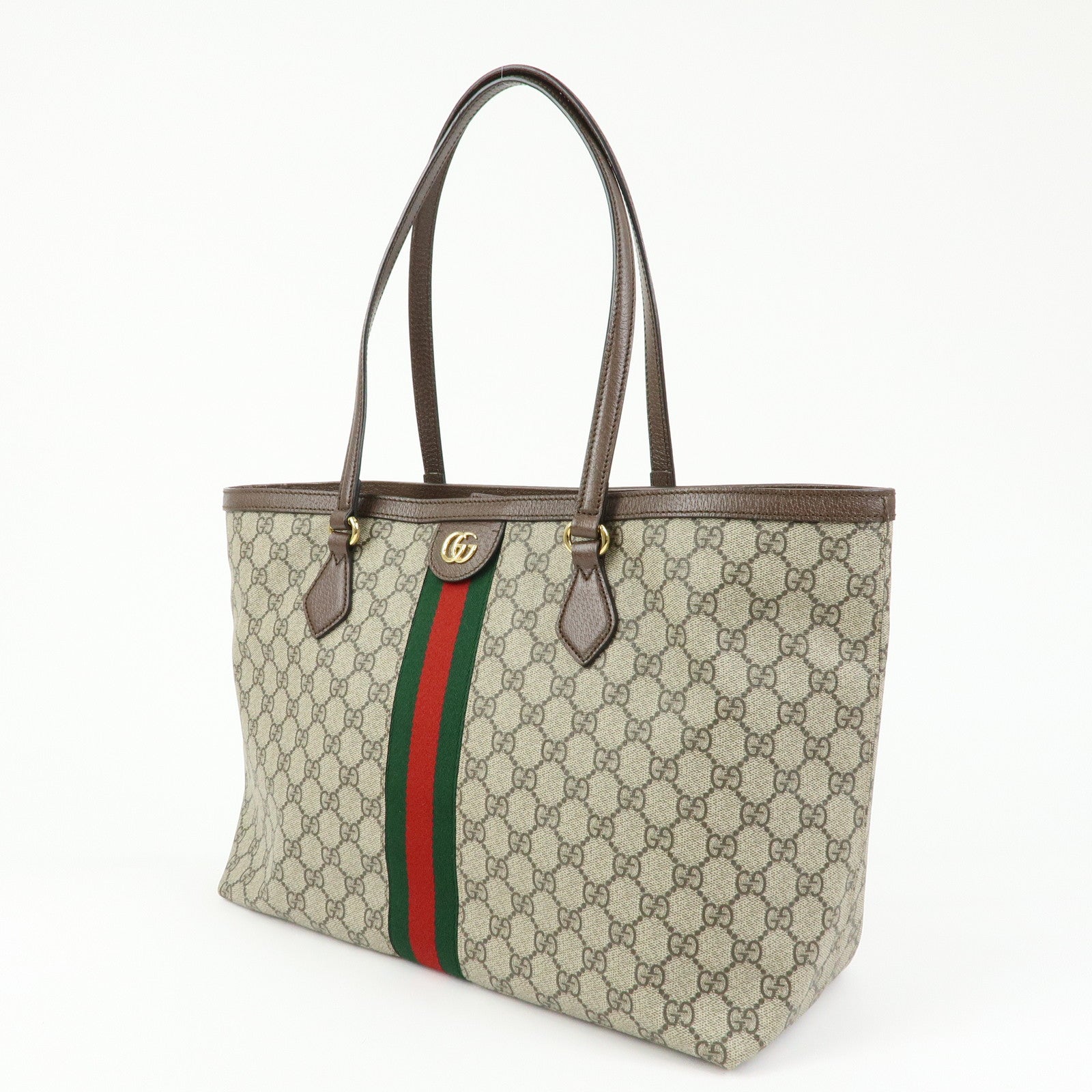 GUCCI Ophidia Sherry GG Supreme Leather Medium Tote Bag 631685
