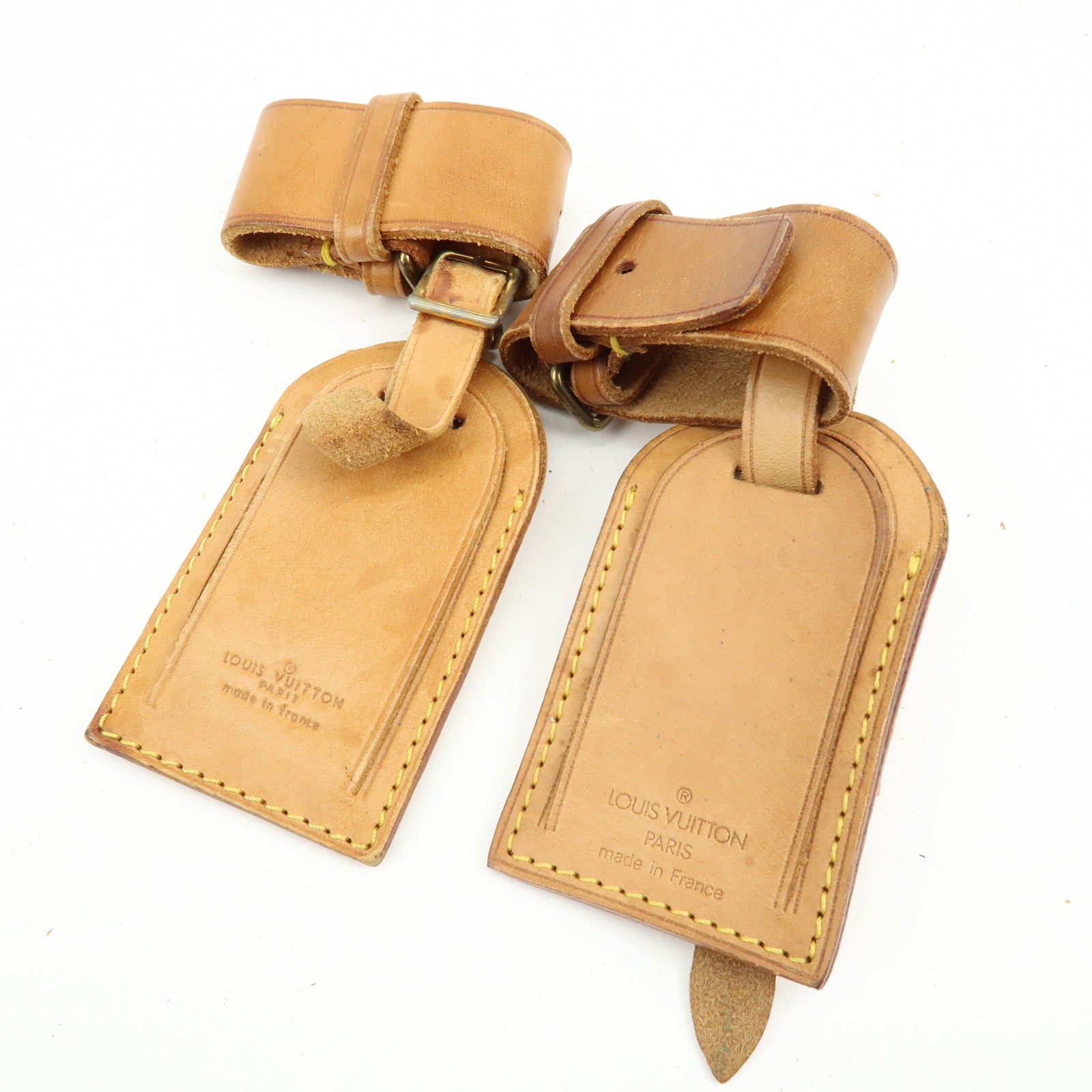 Louis Vuitton Set of 10 Leather Name Tag & Poignet Natural