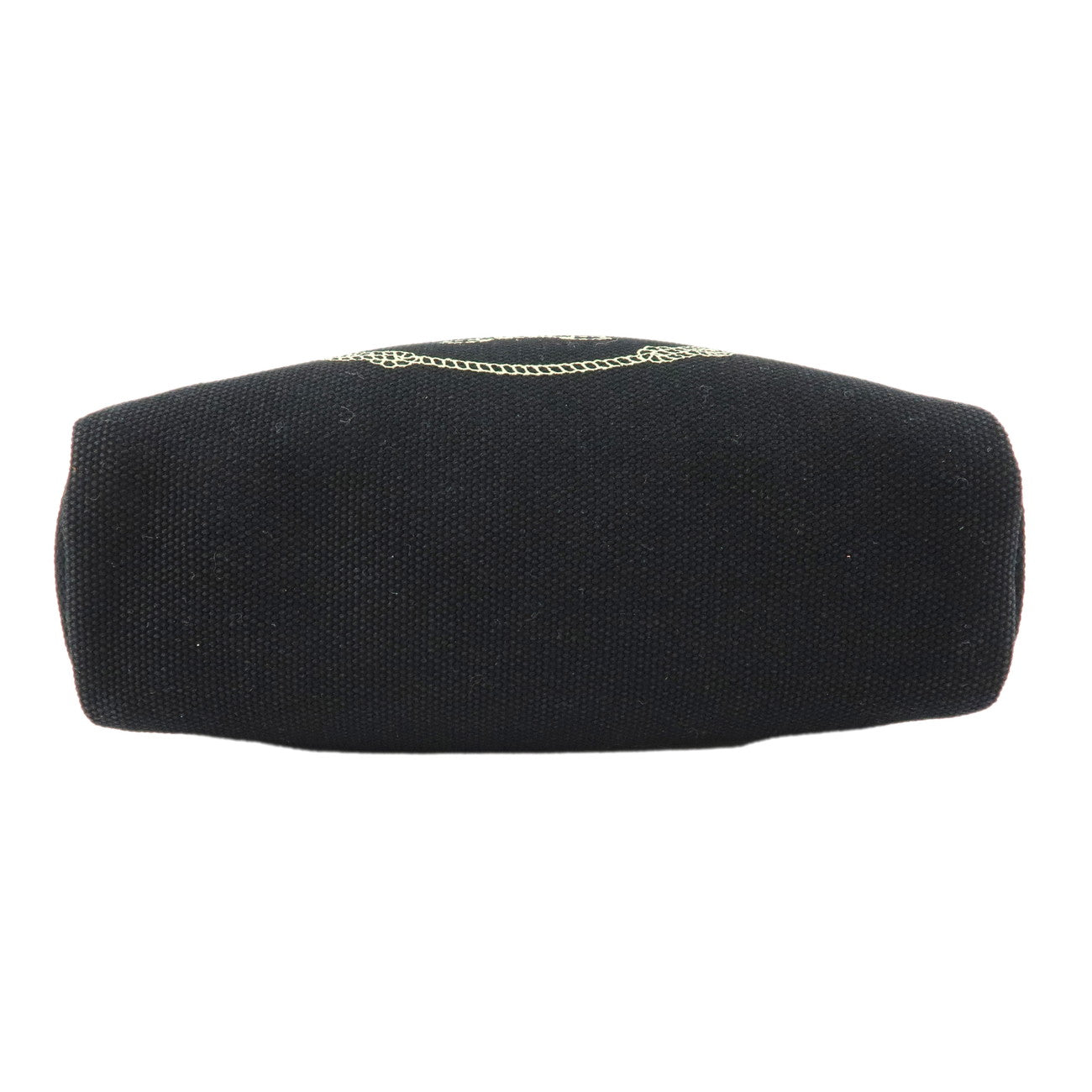 PRADA Logo Canapa Canvas Cosmetic Pouch Black 1NA021