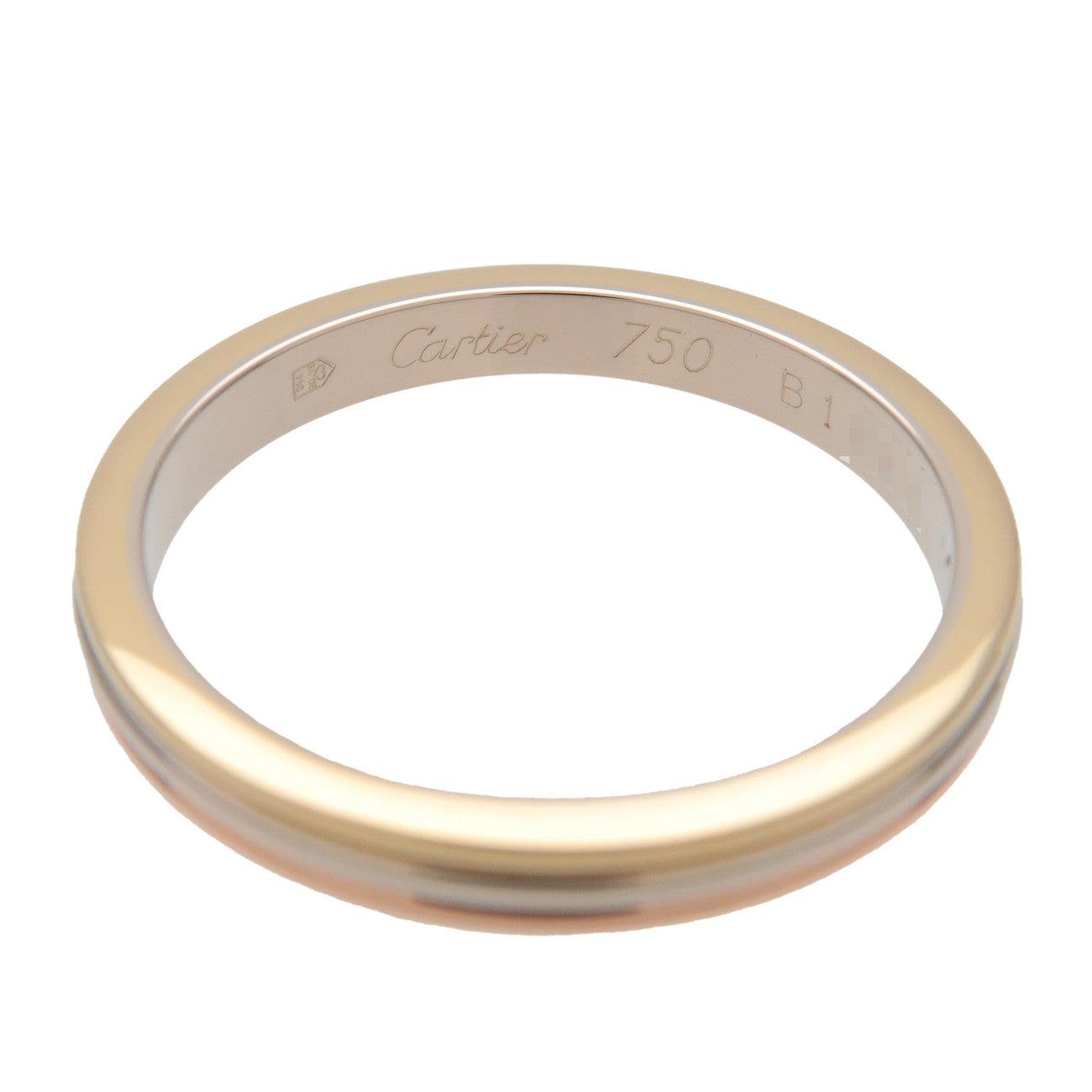 Cartier Vendome Three Color Ring #59 K18 750YG/PG/WG US8.5-9 EU59