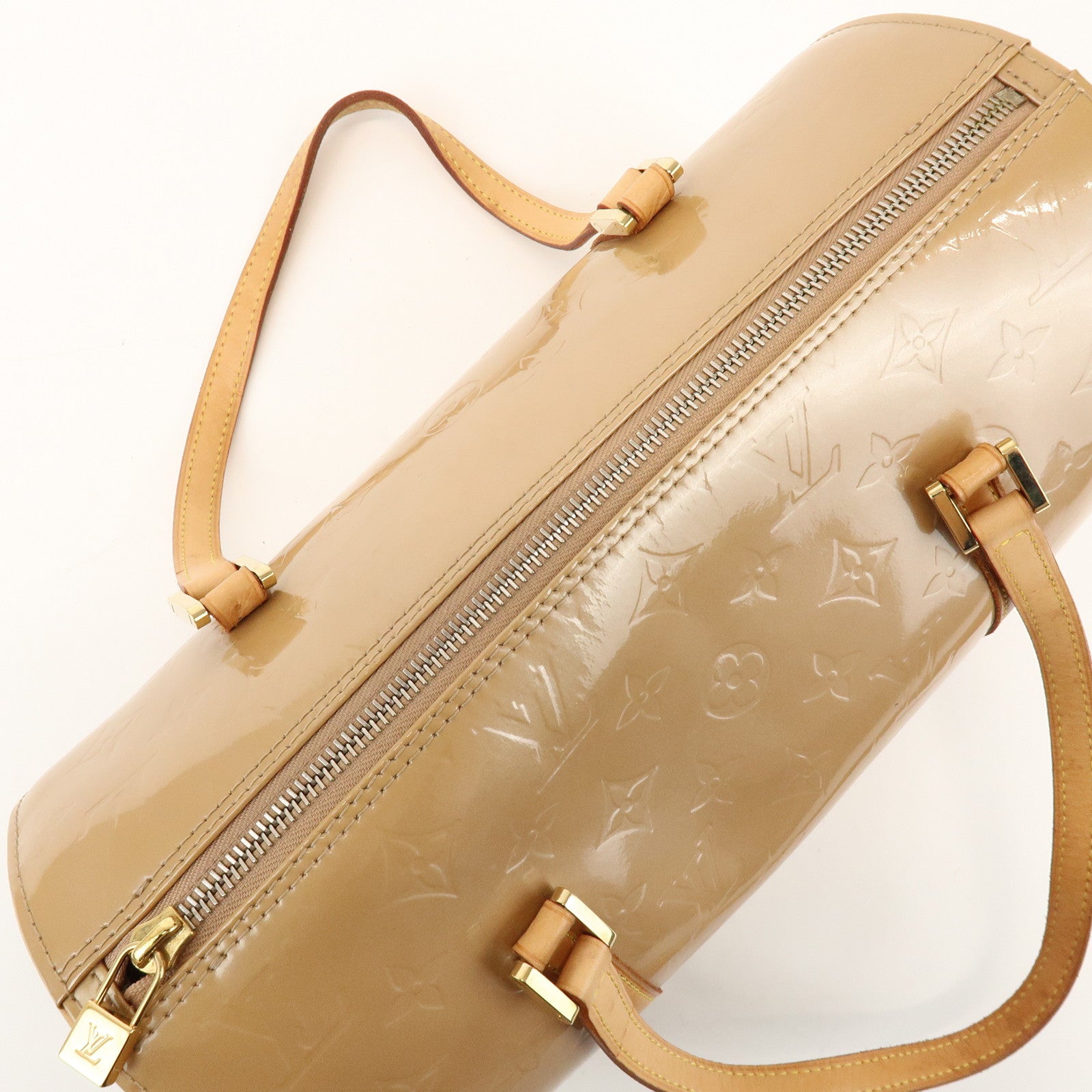 Louis Vuitton Monogram Vernis Bedford Hand Bag Noisette M91329