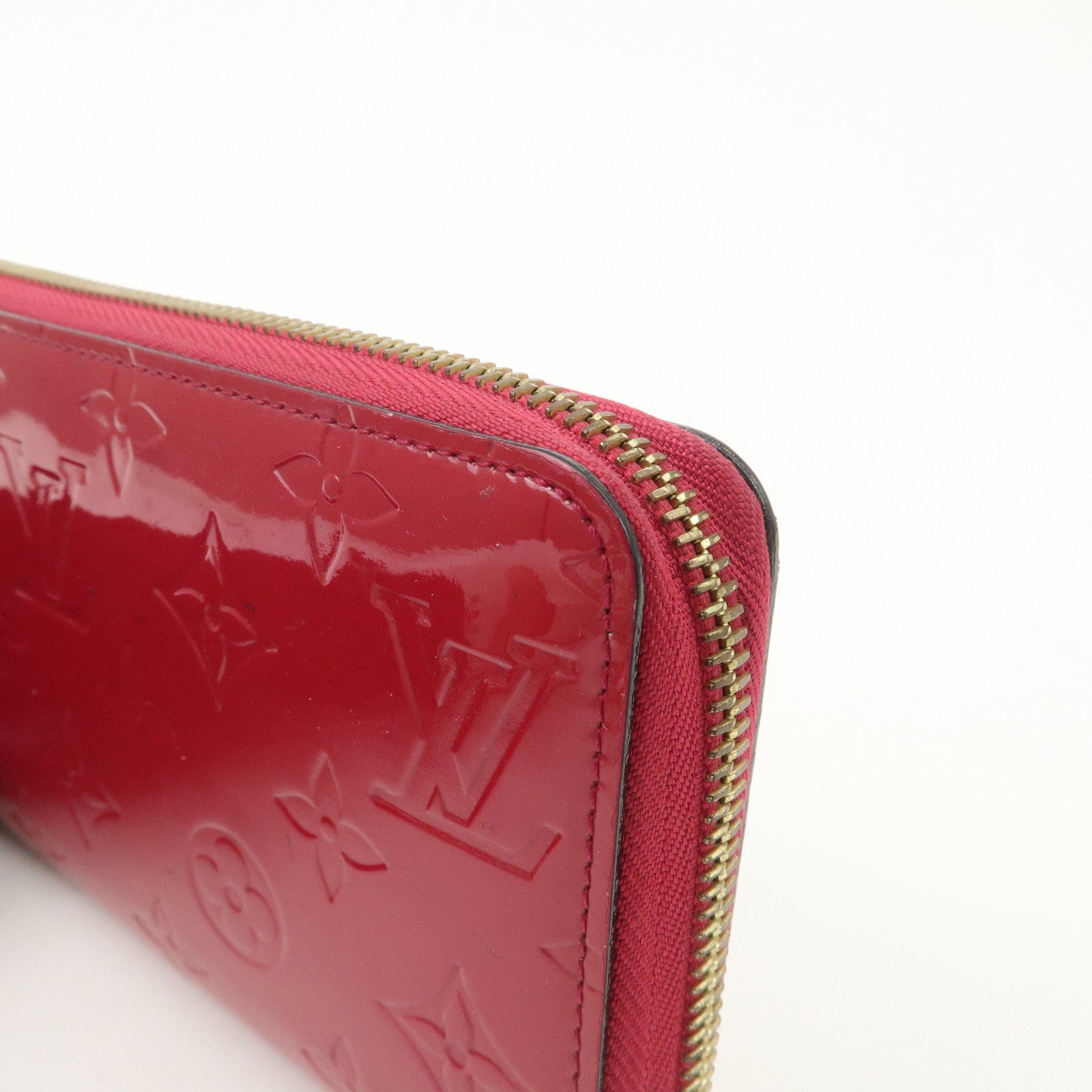Louis Vuitton Monogram Vernis Round Zippy Wallet Rose Indien M91597 Used