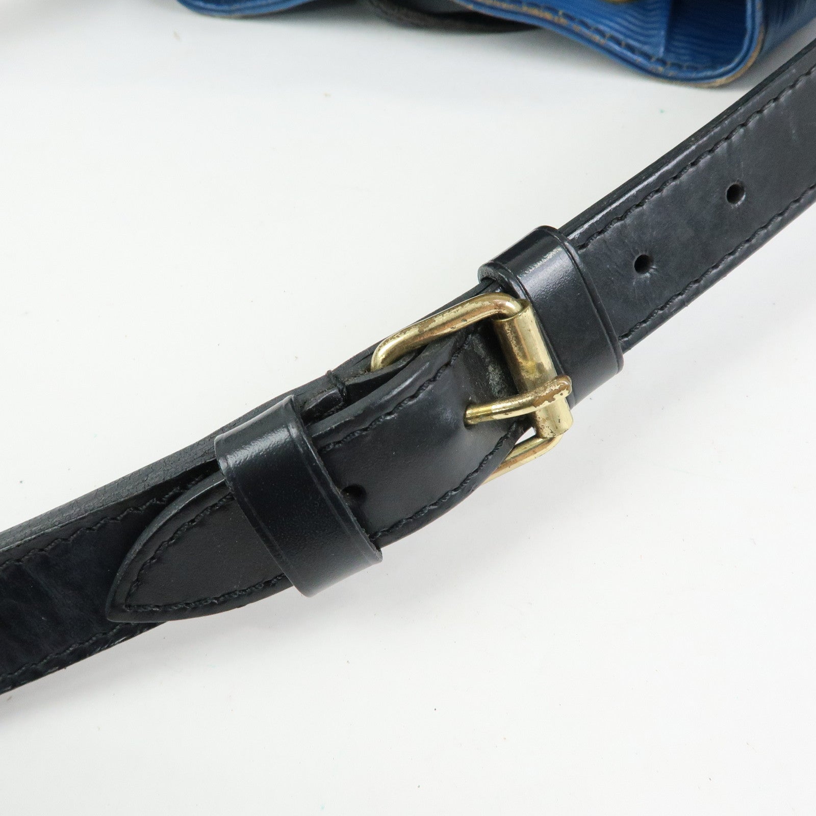 Louis Vuitton Epi Petit Noe Bi-color Shoulder Bag Noir Blue Ｍ44152