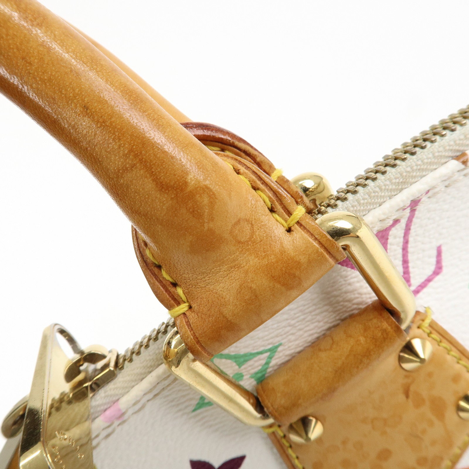 Louis Vuitton Monogram Multicolor Alma Hand Bag Blanc M92647