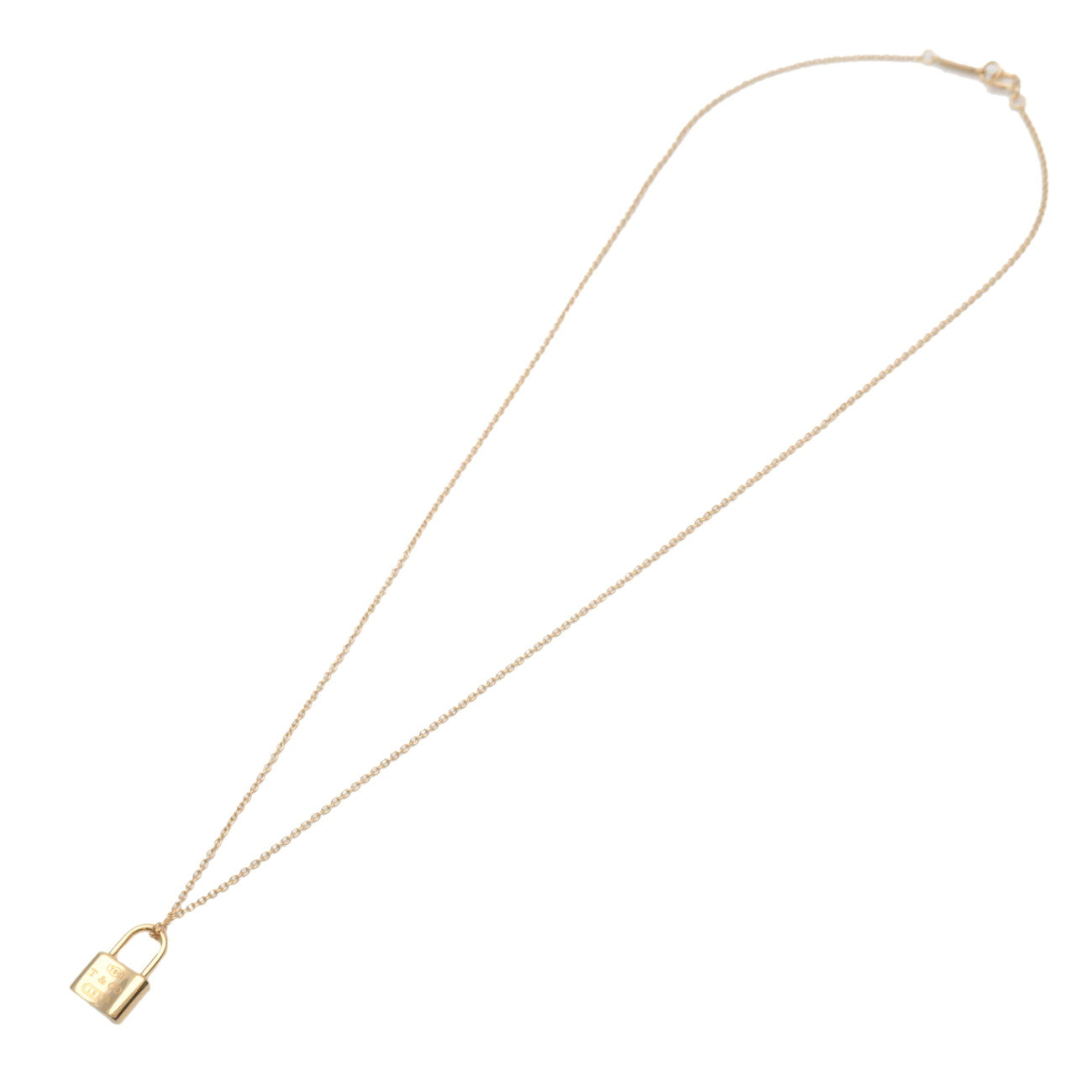 TIffany&Co. 1837 Lock Neckrace K18YG 750YG Yellow Gold
