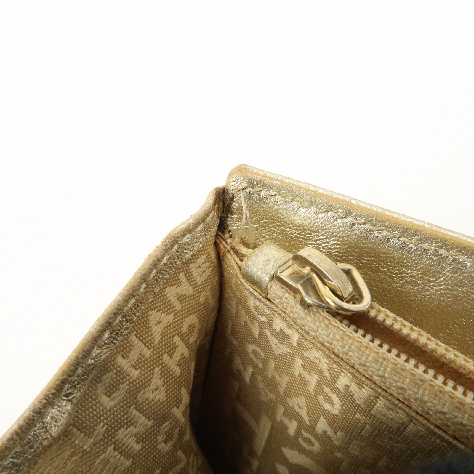 CHANEL COCO Mark Denim Bi-fold Wallet Indigo Blue A31991 Used