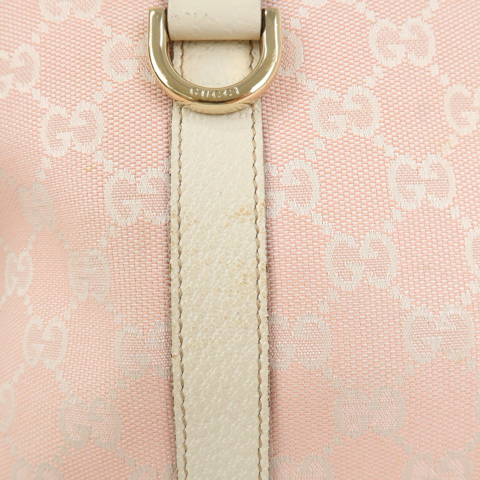 GUCCI Abbey GG Canvas Leather Tote Bag Shoulder Bag Pink 141470