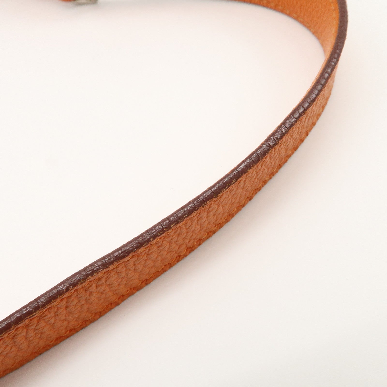 HERMES Gao Taurillon Clemence Shoulder Bag Orange