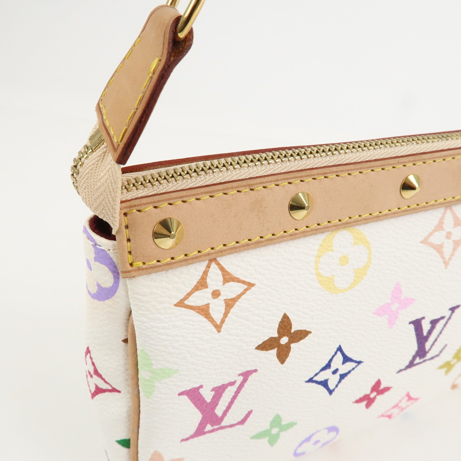 Louis Vuitton Monogram Multicolor Pochette Accessoires Blanc M92649